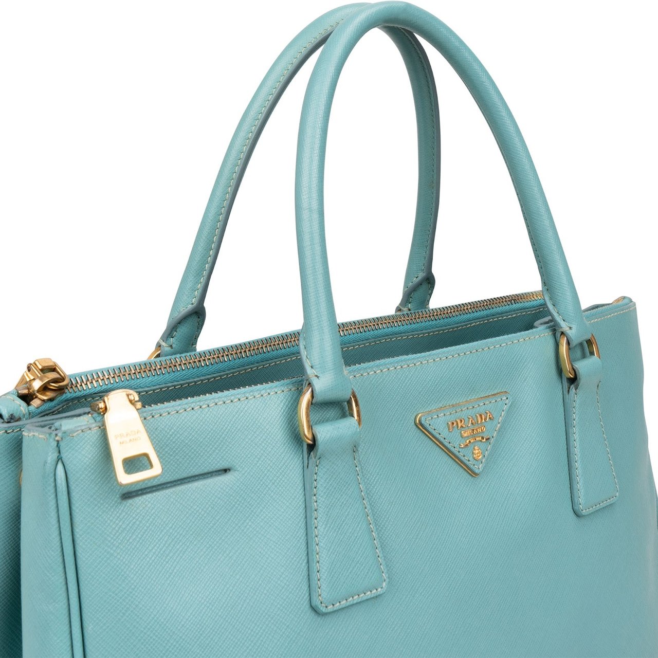 Prada Prada Saffiano Leather Galleria Handbag Blauw