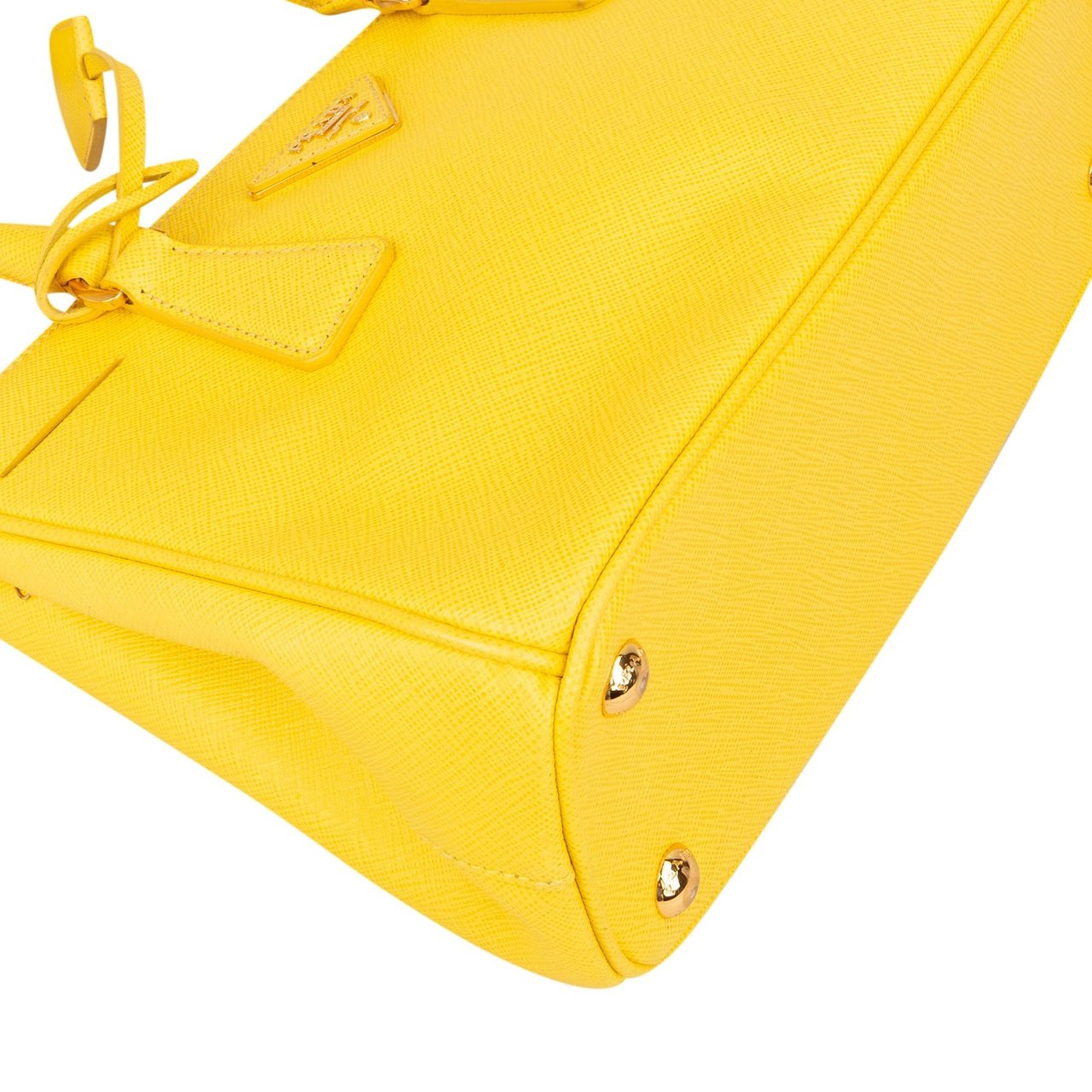 Prada Prada Saffiano Leather Small Galleria Handbag Geel