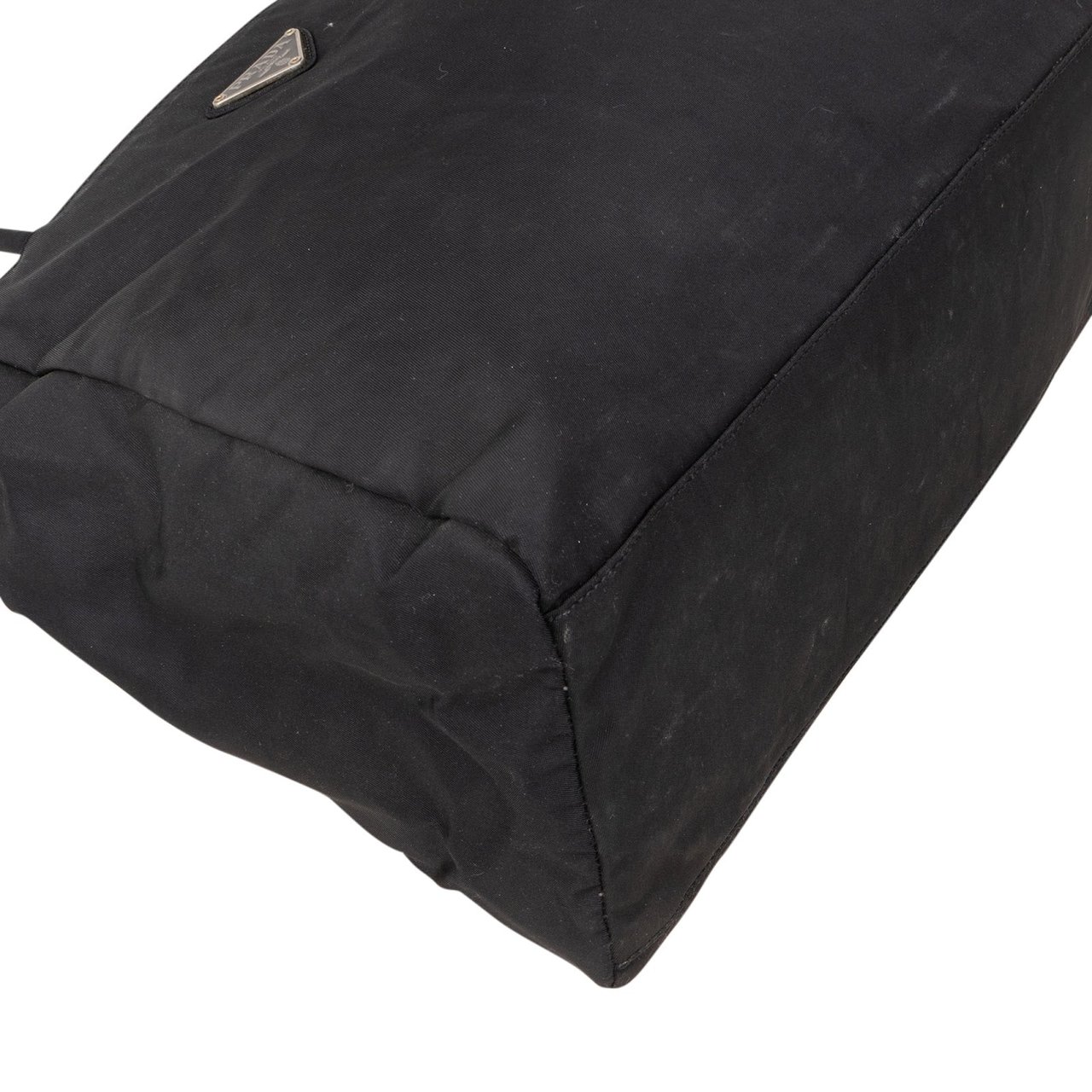 Prada Prada Black Nylon Triangle  Handbag Zwart