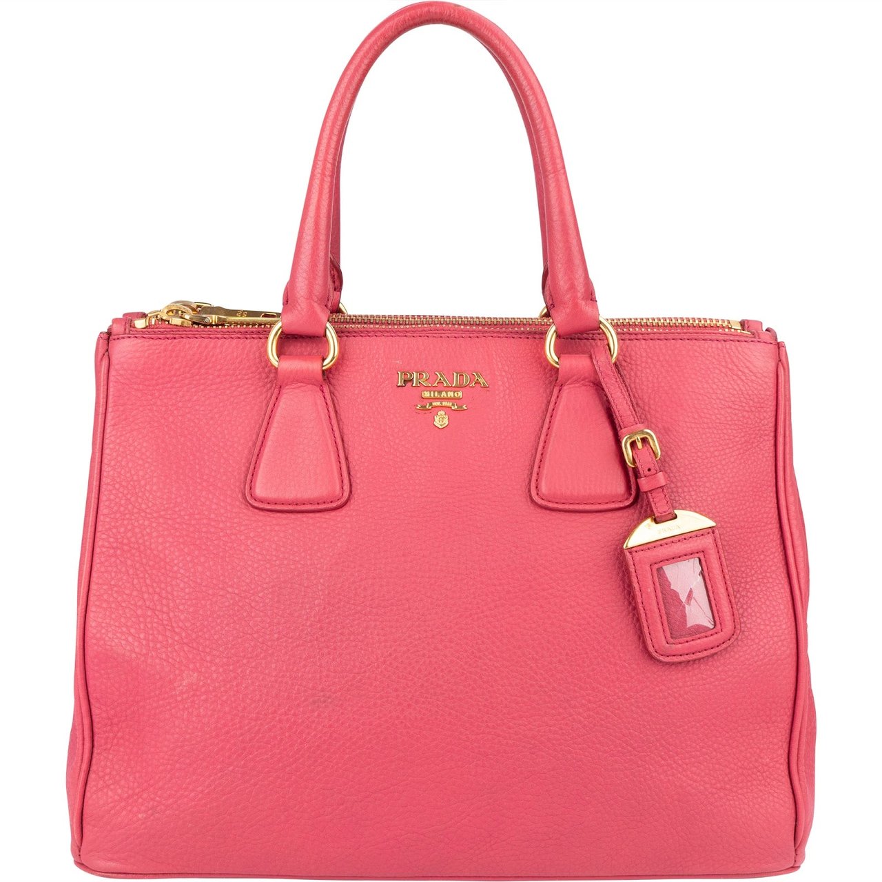 Prada Prada Pink Leather Galleria Double Zip Tote Handbag | WINTER SALE ...