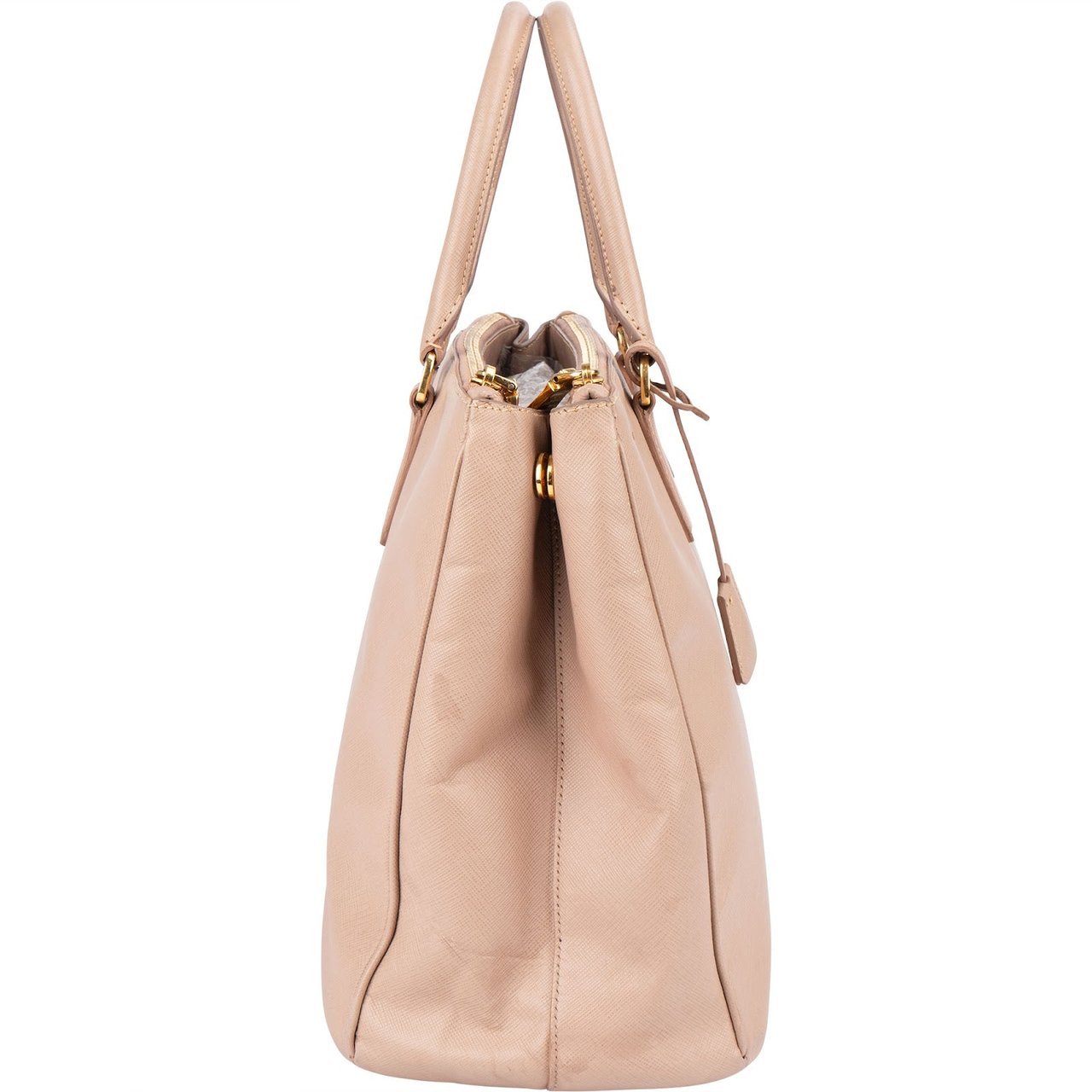 Prada Prada Rose Saffiano Leather Galleria Handbag Rood