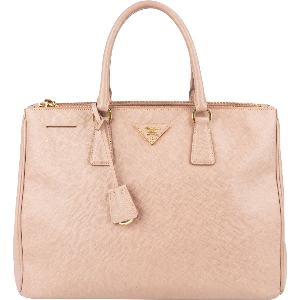 Prada Prada Rose Saffiano Leather Galleria Handbag Rood