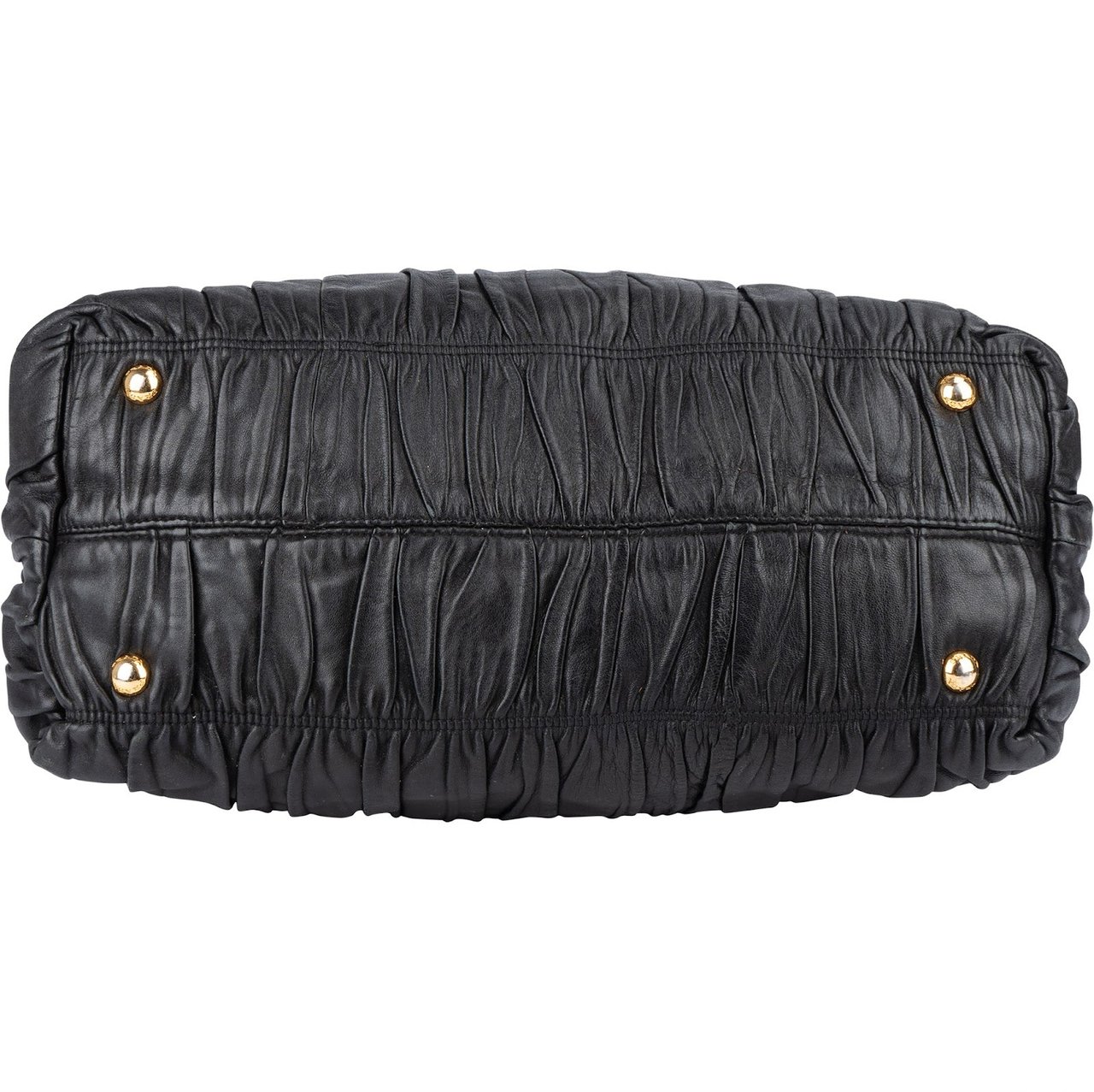 Prada Quilted Leather Gauffre Tote Handbag Zwart