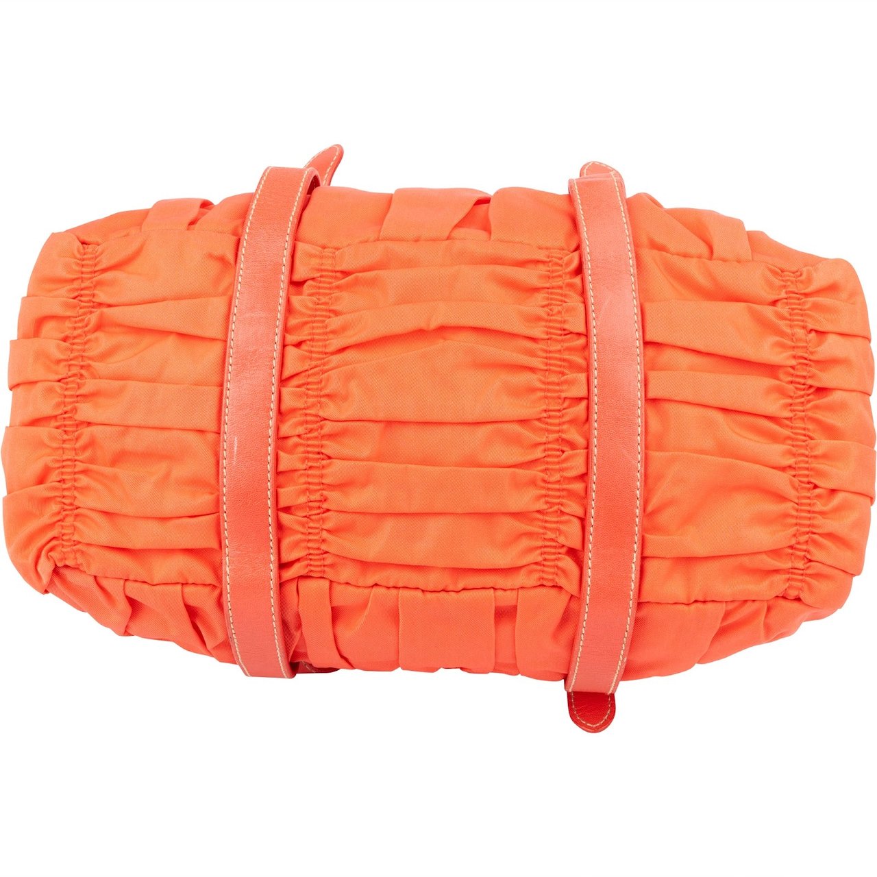 Prada Prada Quilted Nylon Bauletto Handbag Oranje