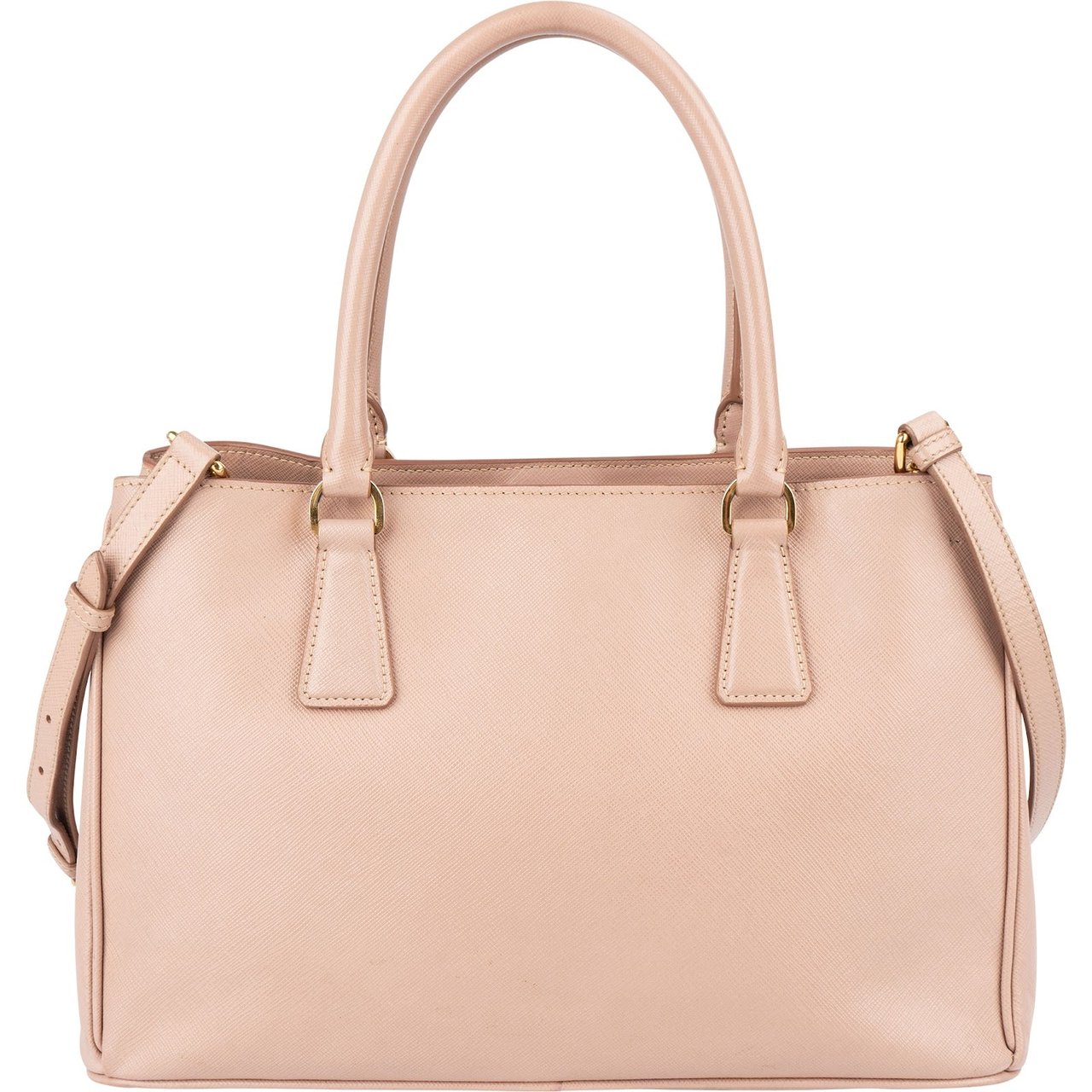 Prada Prada Rose Saffiano Leather Galleria Tote Handbag Rood