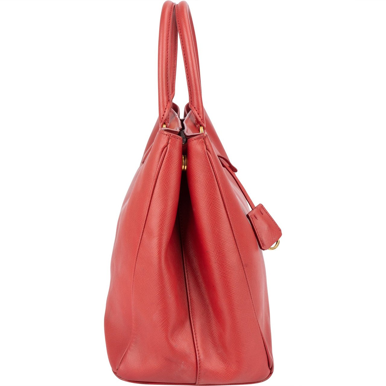 Prada Red Saffiano Leather Galleria Tote Handbag Rood