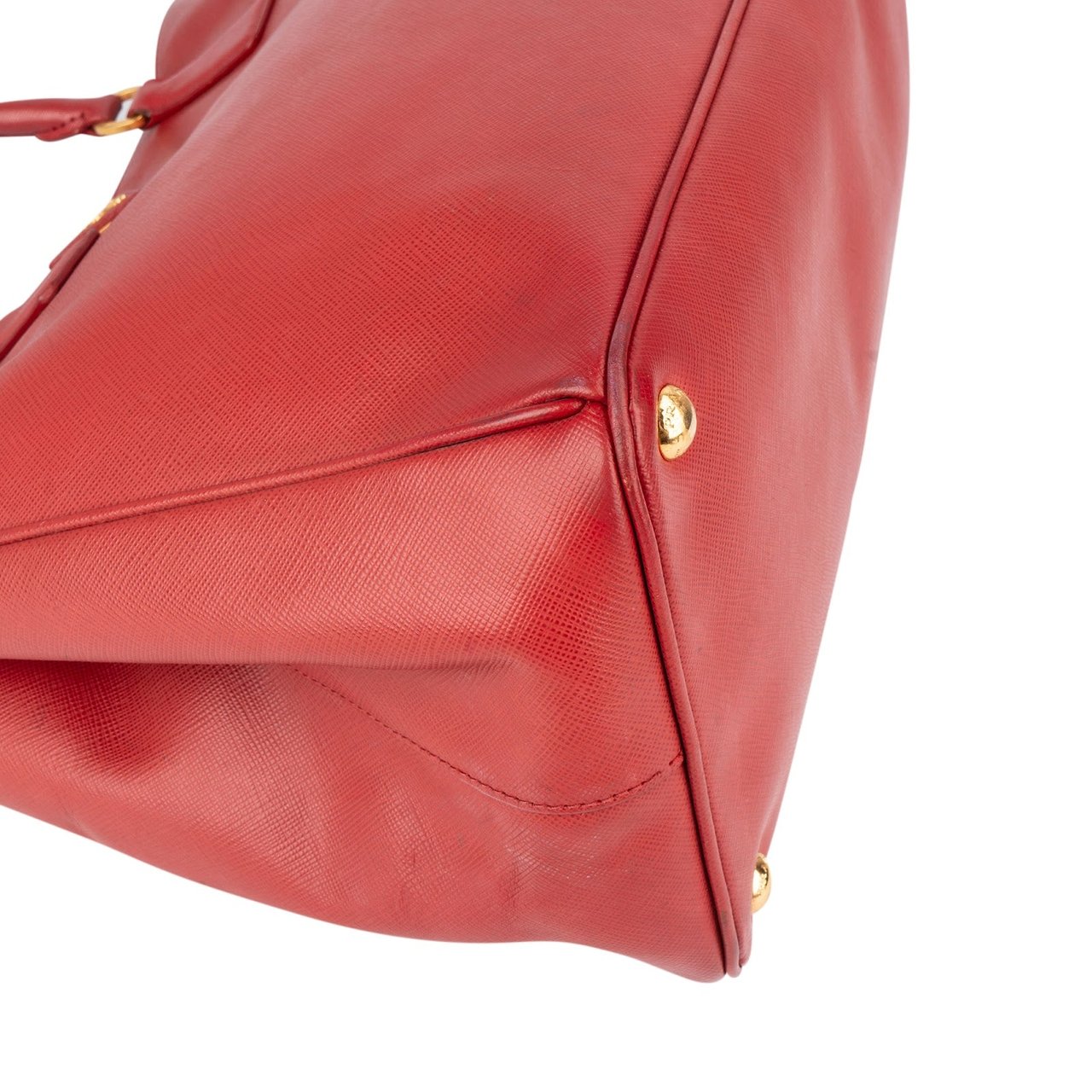 Prada Prada Red Saffiano Leather Galleria Tote Handbag Rood