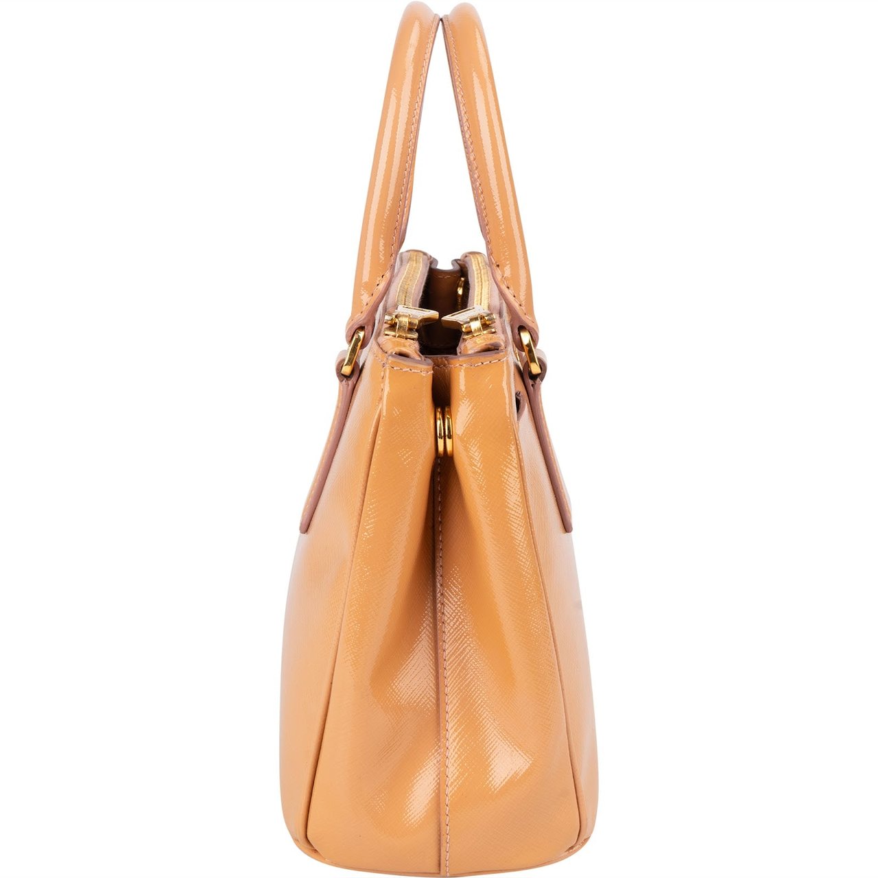 Prada Prada Saffiano Vernice Galleria Handbag Beige