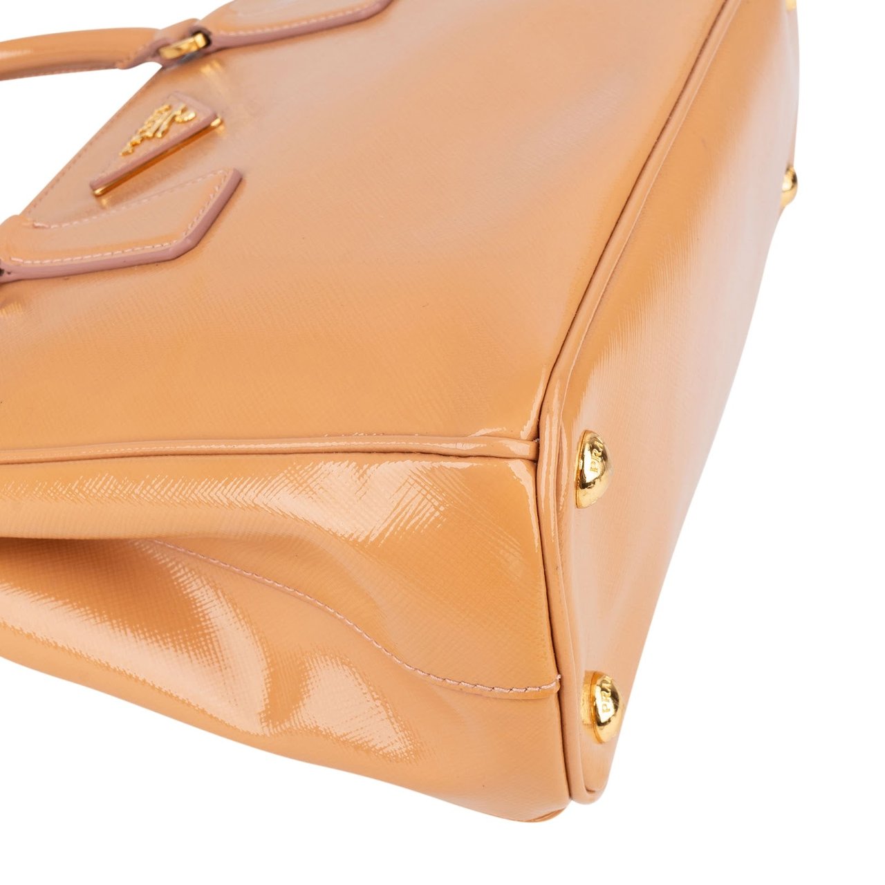 Prada Prada Saffiano Vernice Galleria Handbag Beige