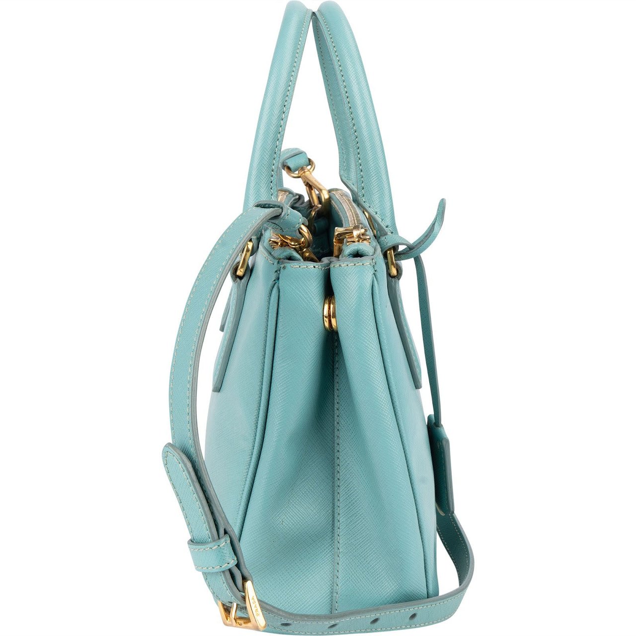 Prada Saffiano Leather Small Galleria Bag Handbag Lichtblauw