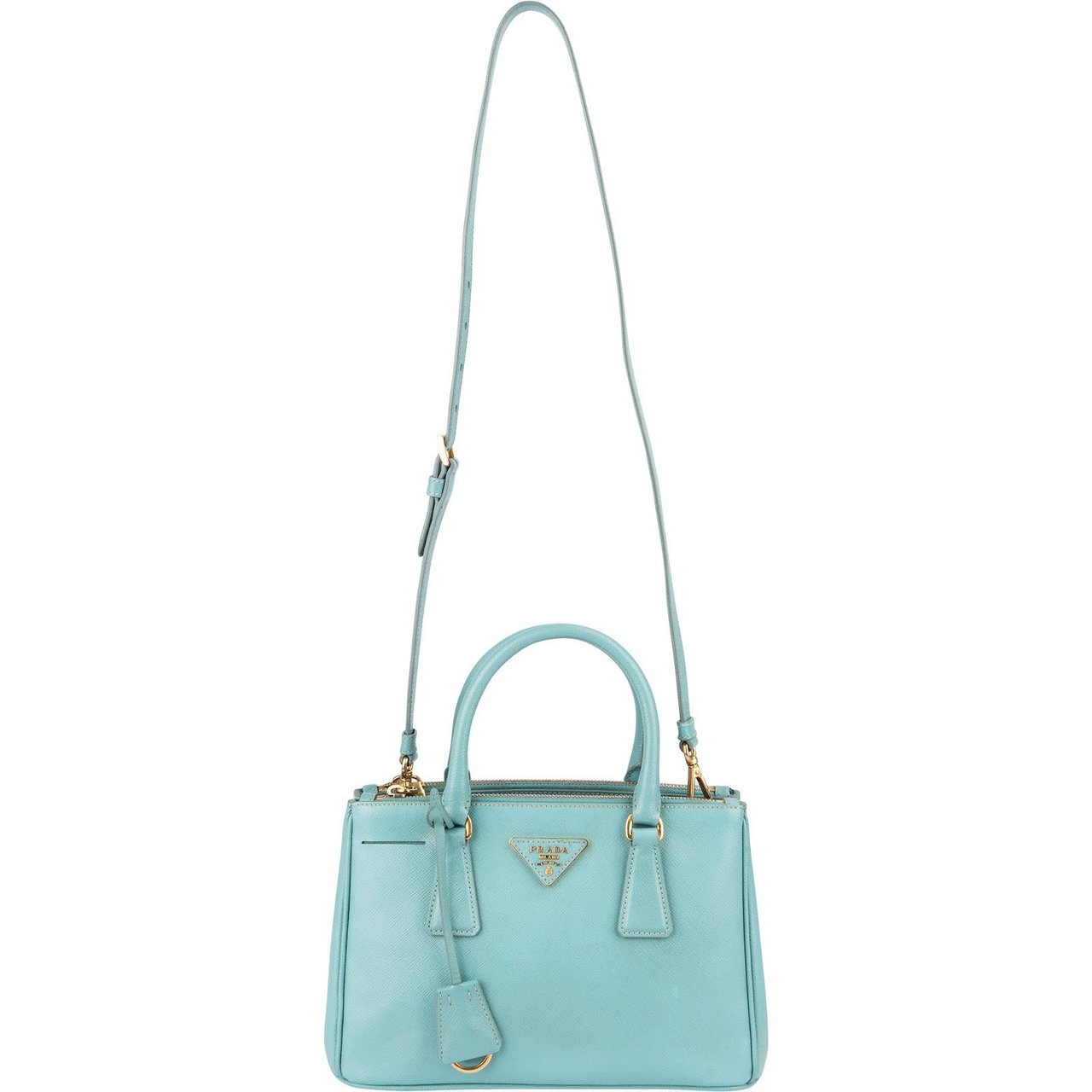 Prada Saffiano Leather Small Galleria Bag Handbag Lichtblauw