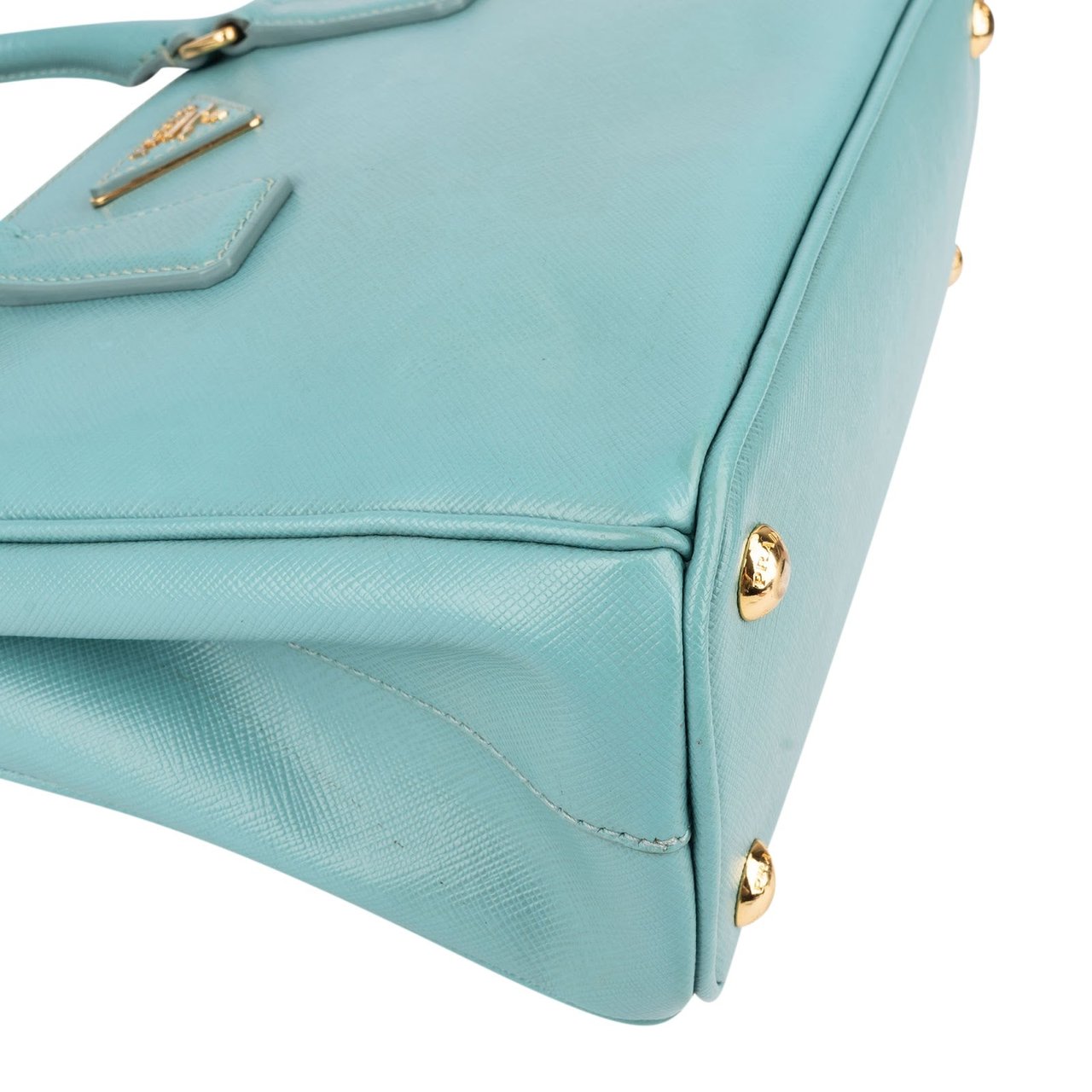 Prada Prada Saffiano Leather Small Galleria Bag Handbag Lichtblauw