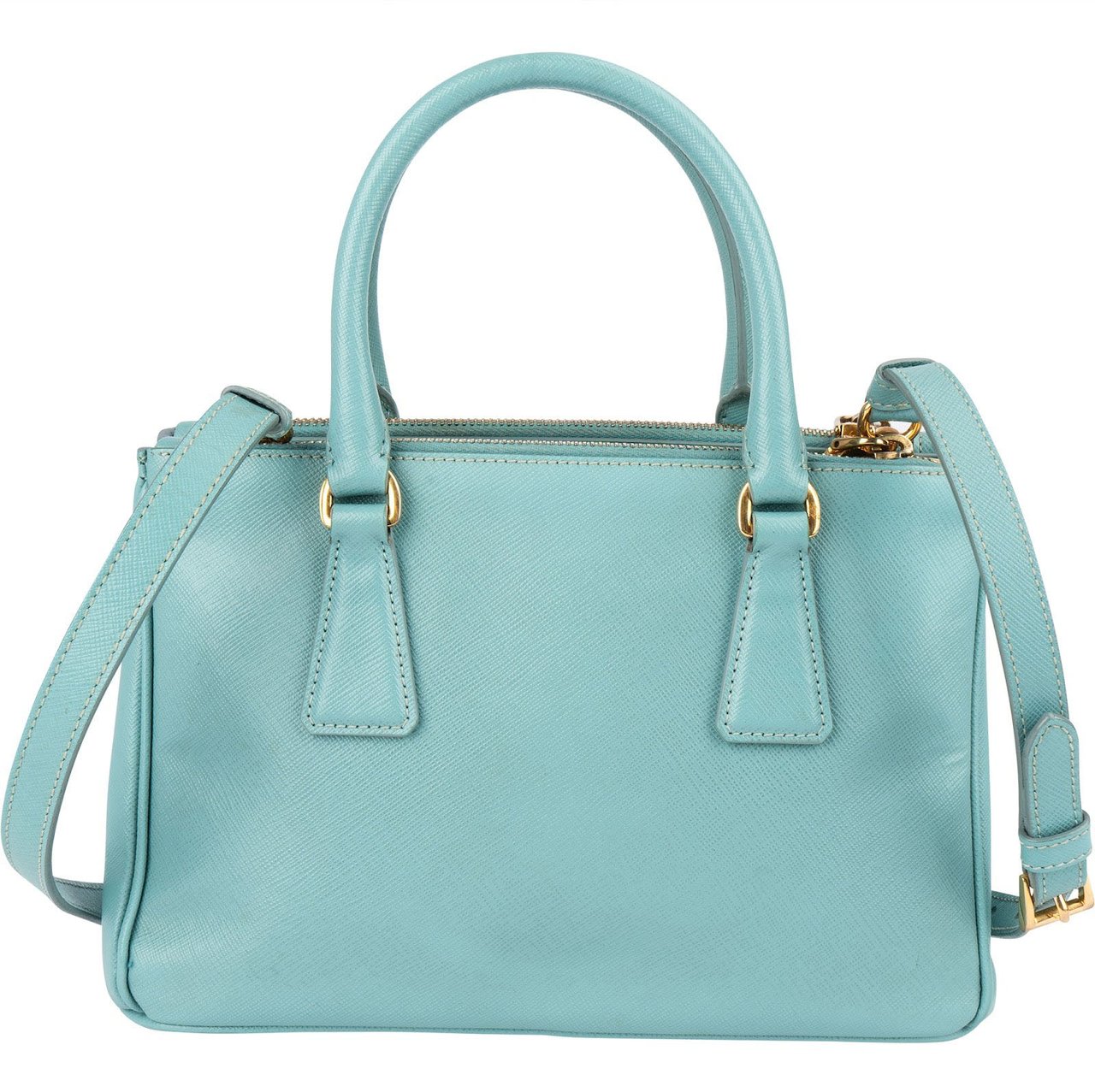 Prada Saffiano Leather Small Galleria Bag Handbag Lichtblauw