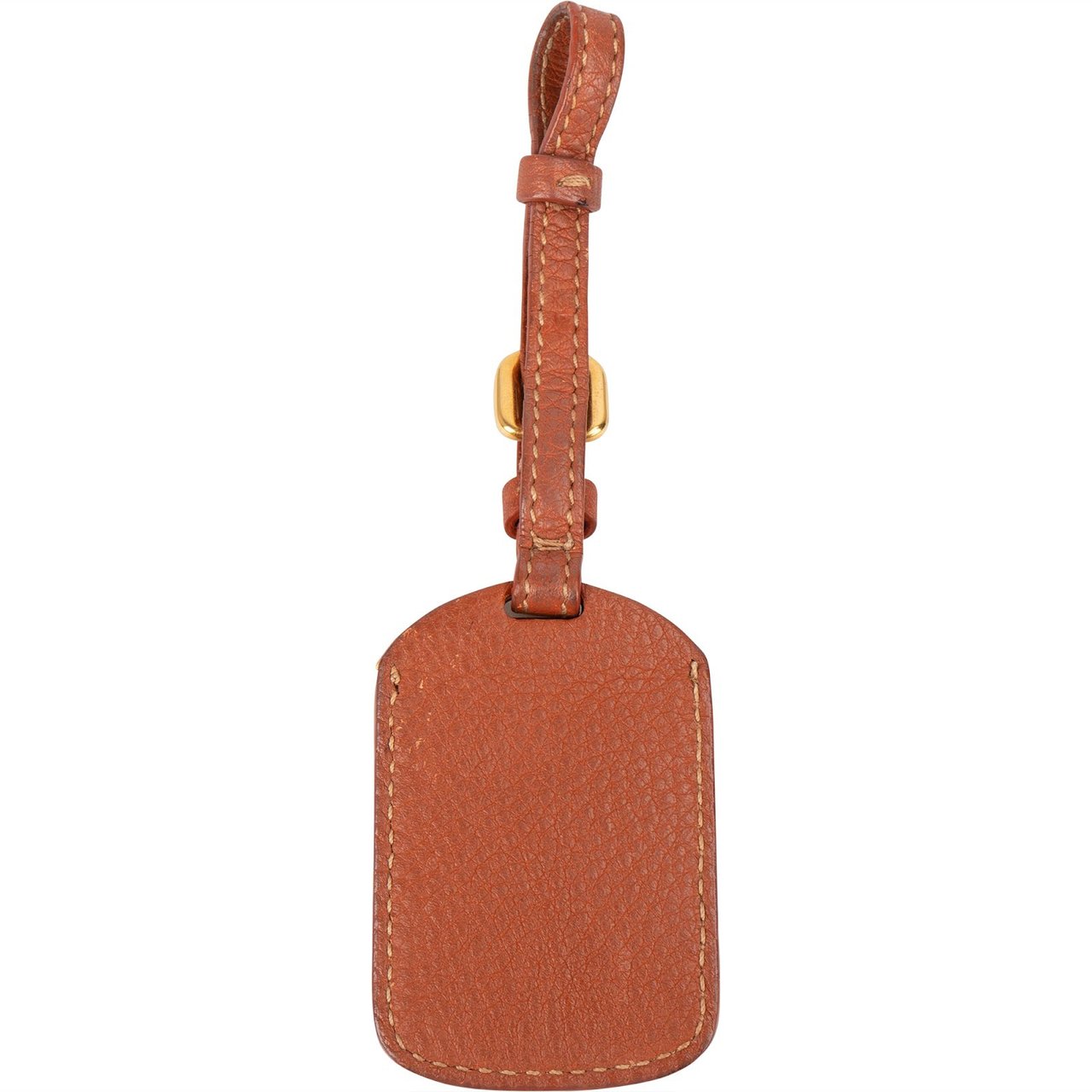 Prada Prada Leather Mini Luggage Bag Charm Oranje