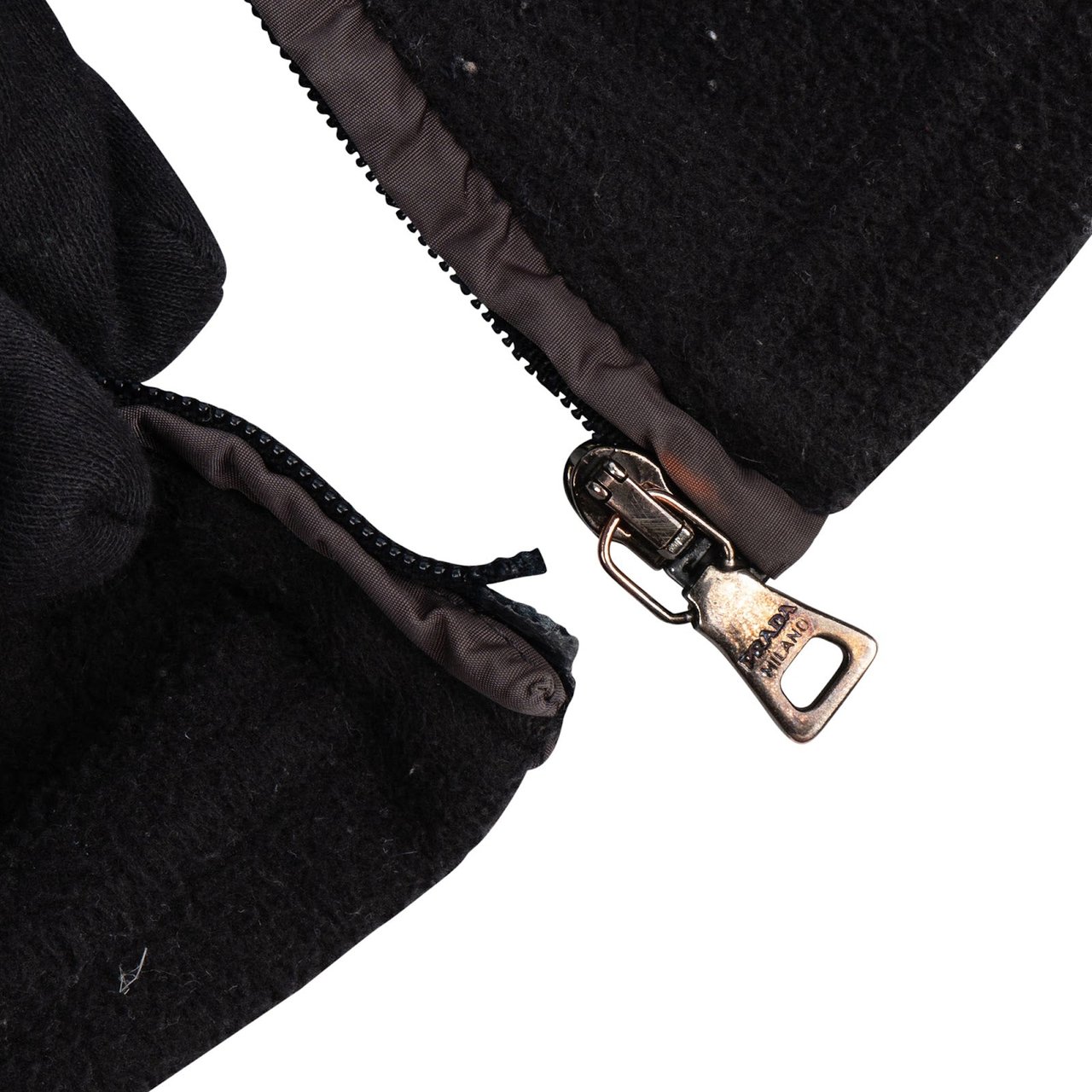 Prada Prada Black Sport Fleece Jacket (M) Zwart