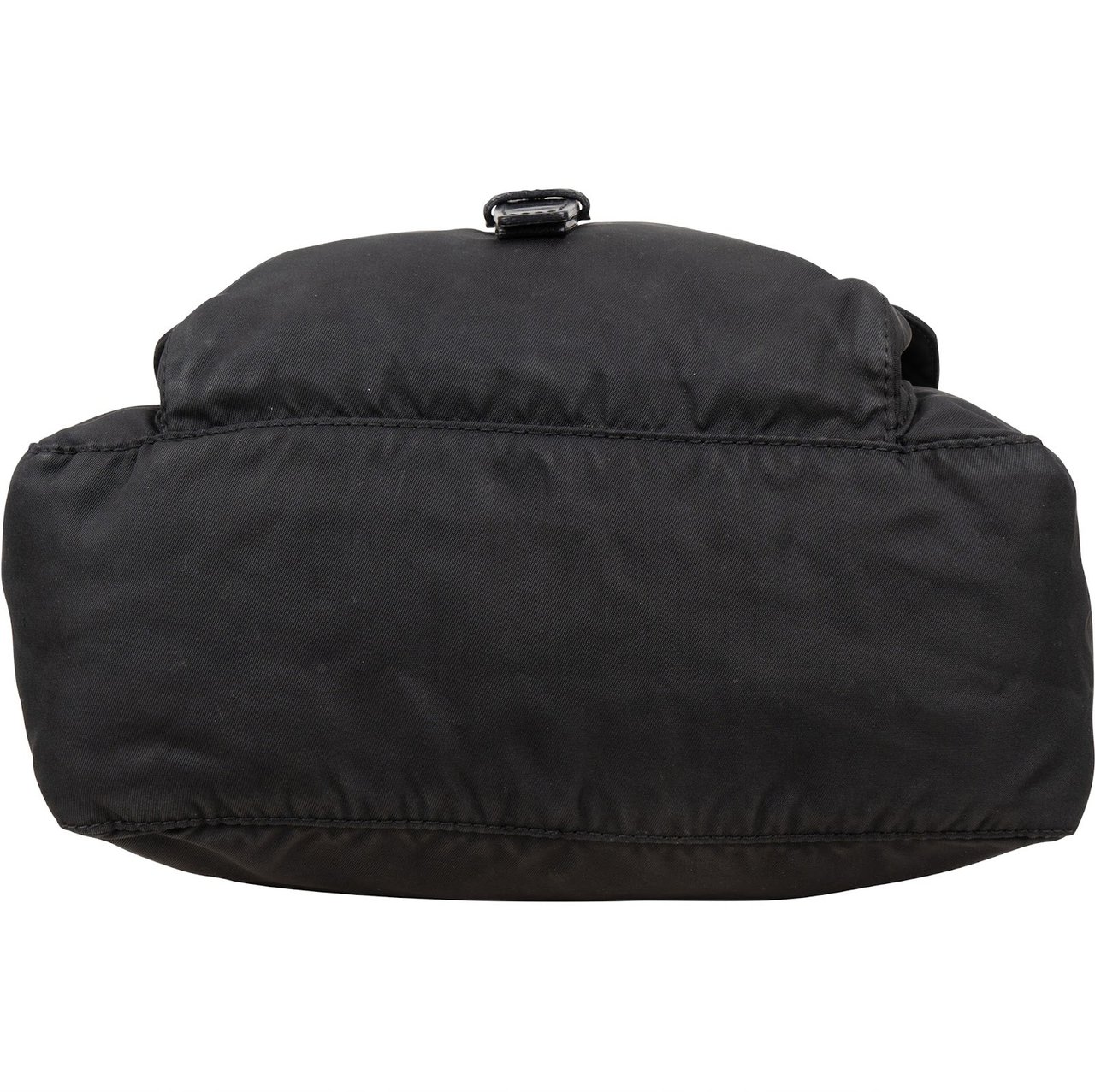 Prada Prada Nylon Triangle Messenger Crossbody Bag Zwart