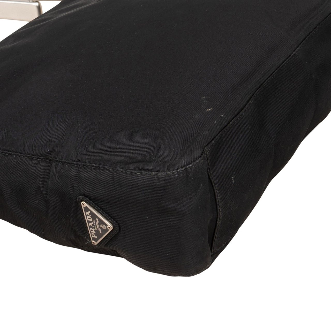 Prada Prada Tessuto Handle Triangle Shoulder Bag Zwart