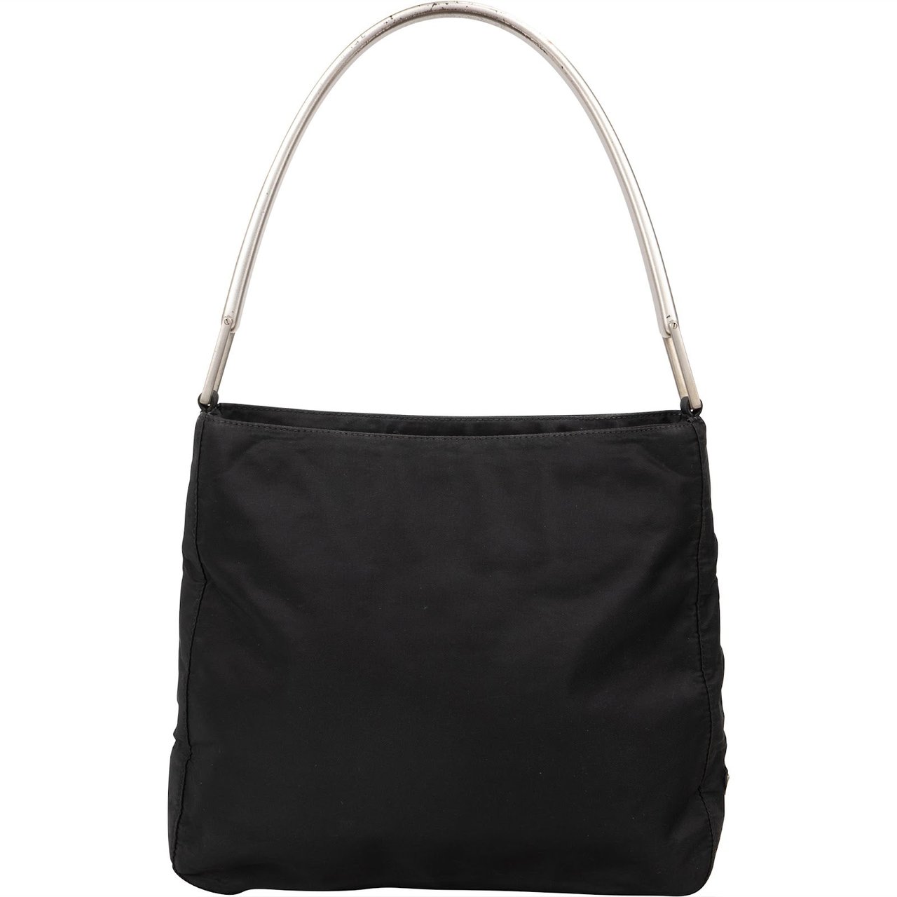 Prada Prada Tessuto Handle Triangle Shoulder Bag Zwart