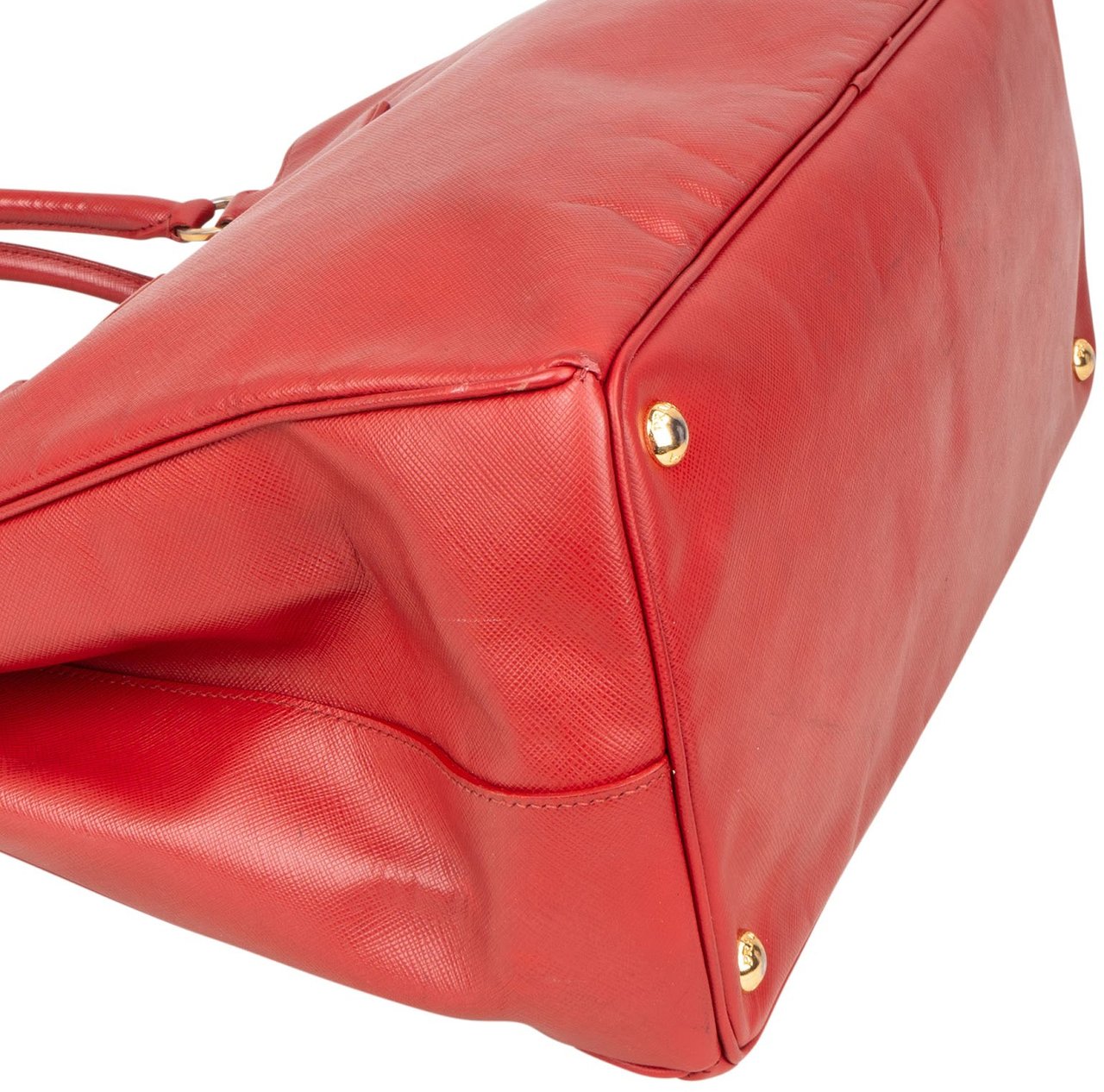 Prada Prada Red Saffiano Leather Galleria Handbag Rood
