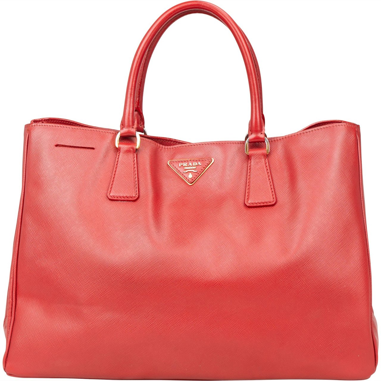 Prada Prada Red Saffiano Leather Galleria Handbag Rood