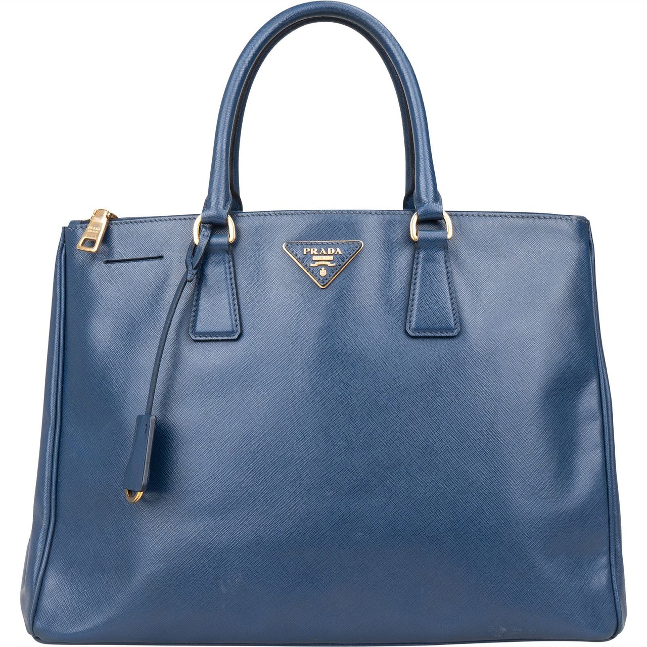 Prada Prada Blue Saffiano Leather Galleria Handbag Blauw