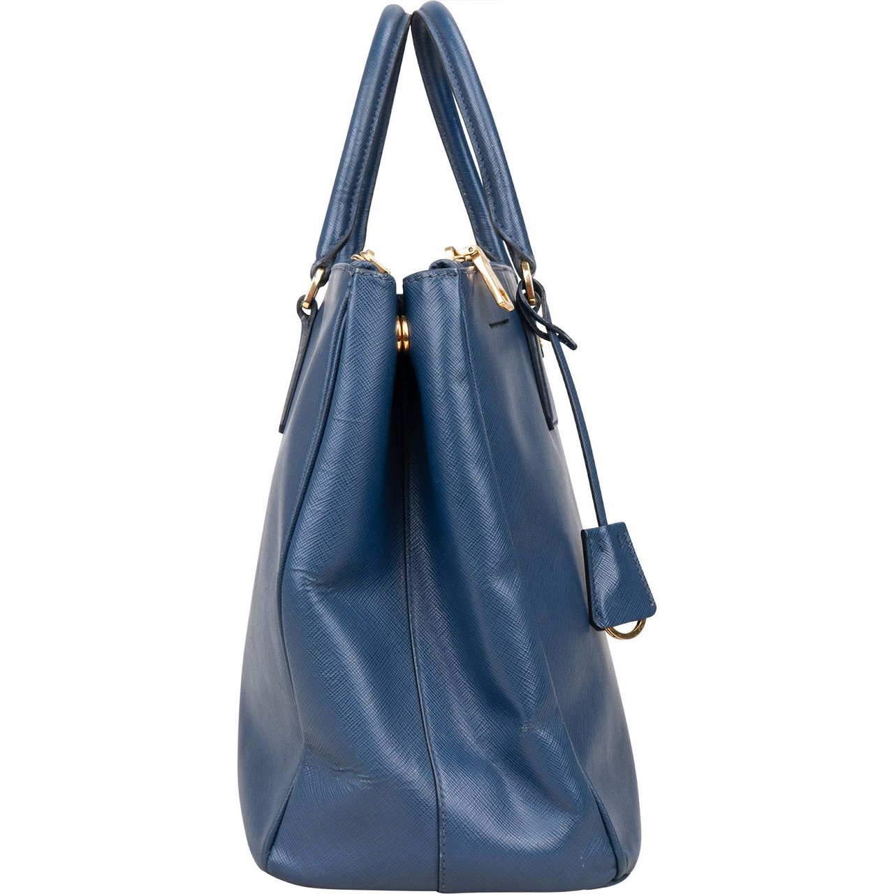Prada Prada Blue Saffiano Leather Galleria Handbag Blauw