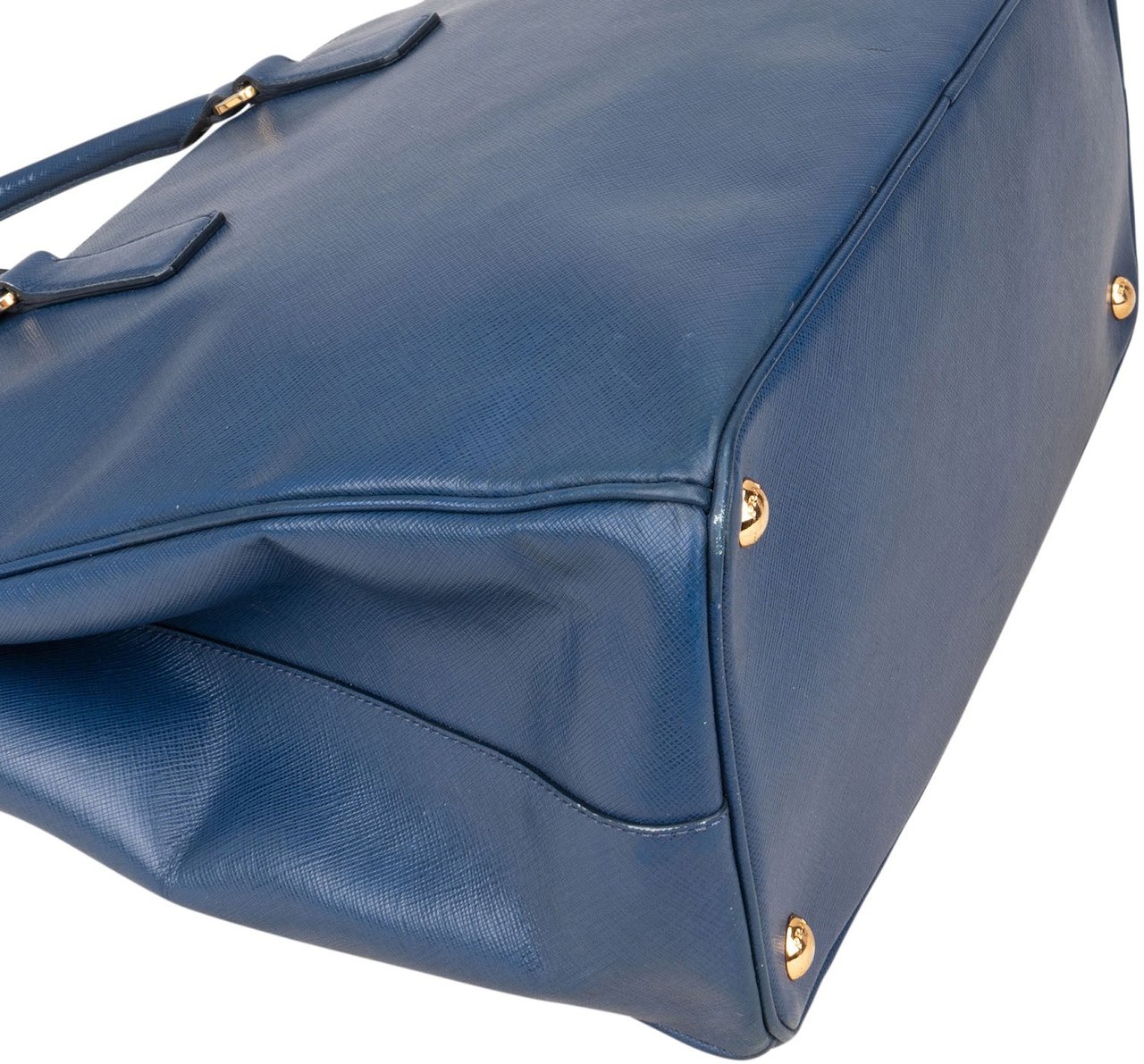 Prada Prada Blue Saffiano Leather Galleria Handbag Blauw