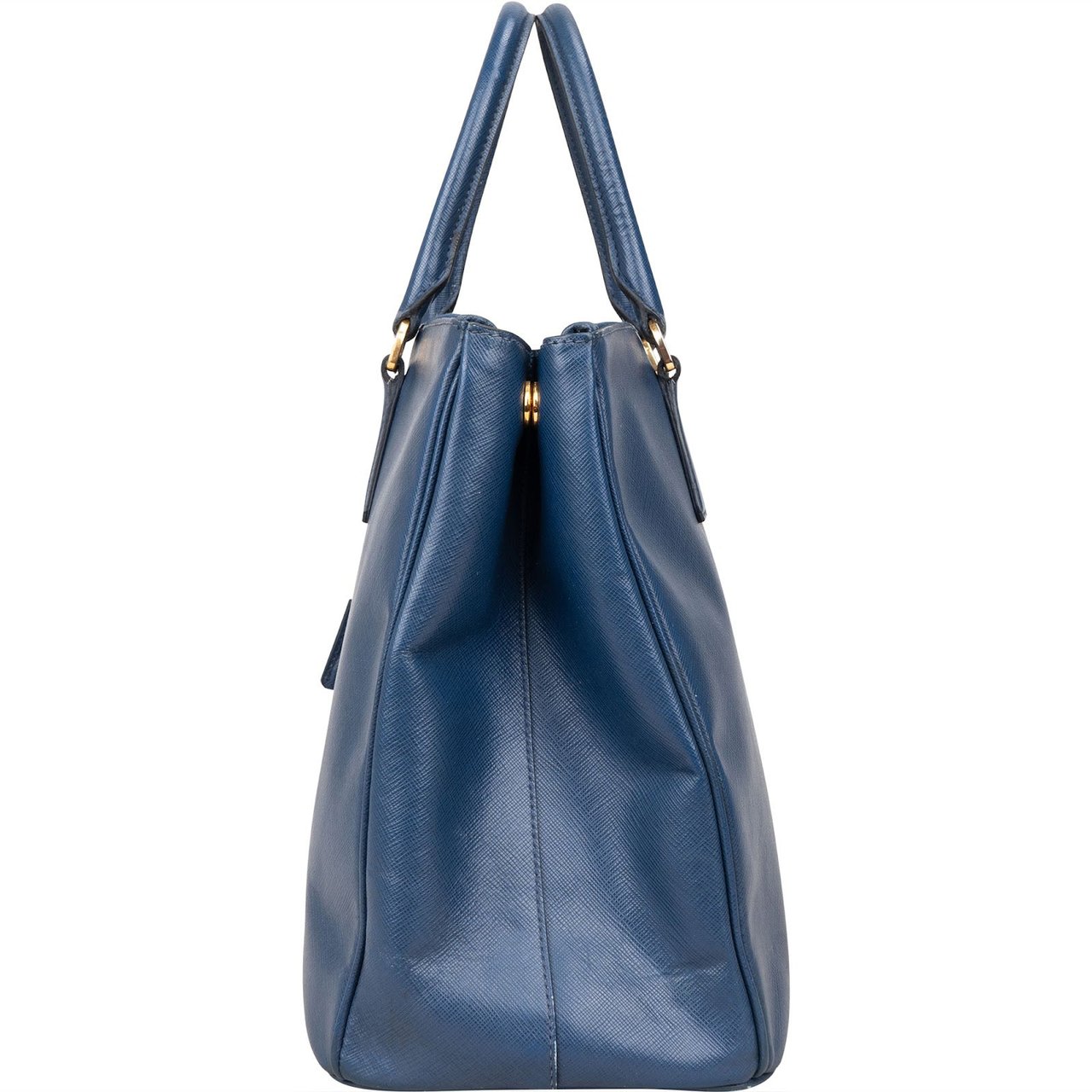 Prada Prada Blue Saffiano Leather Galleria Handbag Blauw