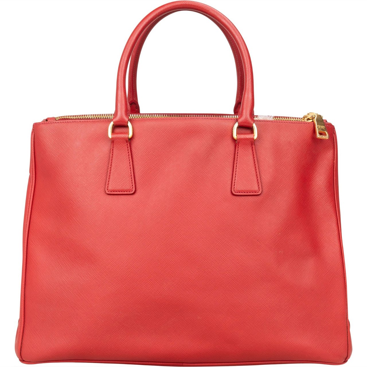 Prada Prada Red Saffiano Leather Galleria Handbag Rood