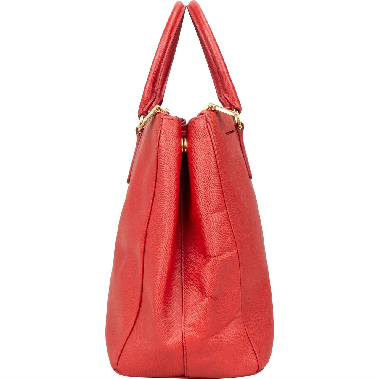 Prada Prada Red Saffiano Leather Galleria Handbag Rood