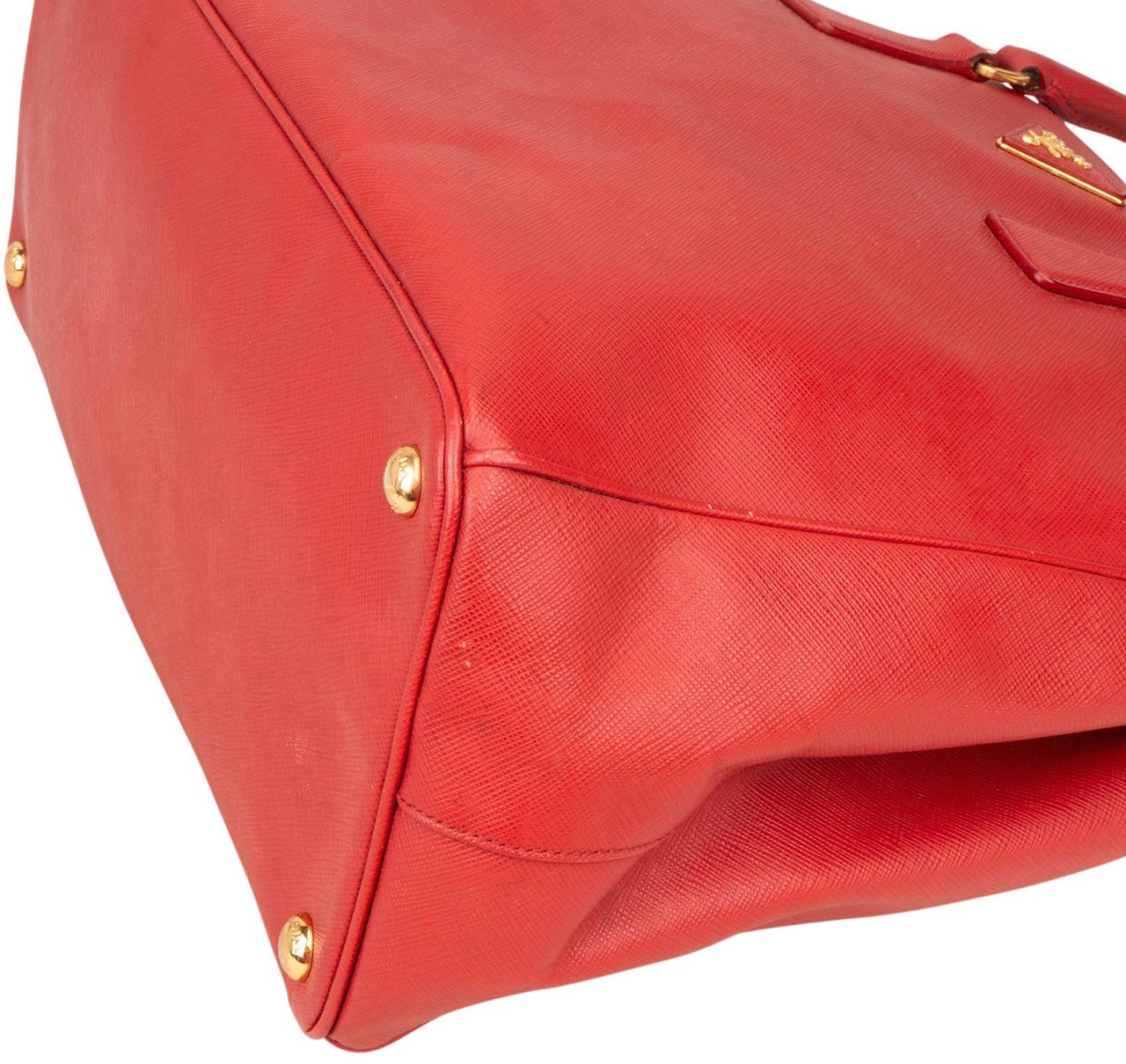 Prada Prada Red Saffiano Leather Galleria Handbag Rood