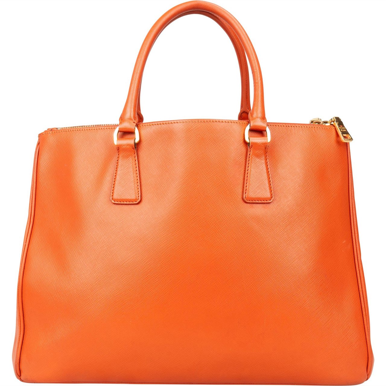 Prada Prada Orange Saffiano Leather Lux Galleria Handbag Oranje