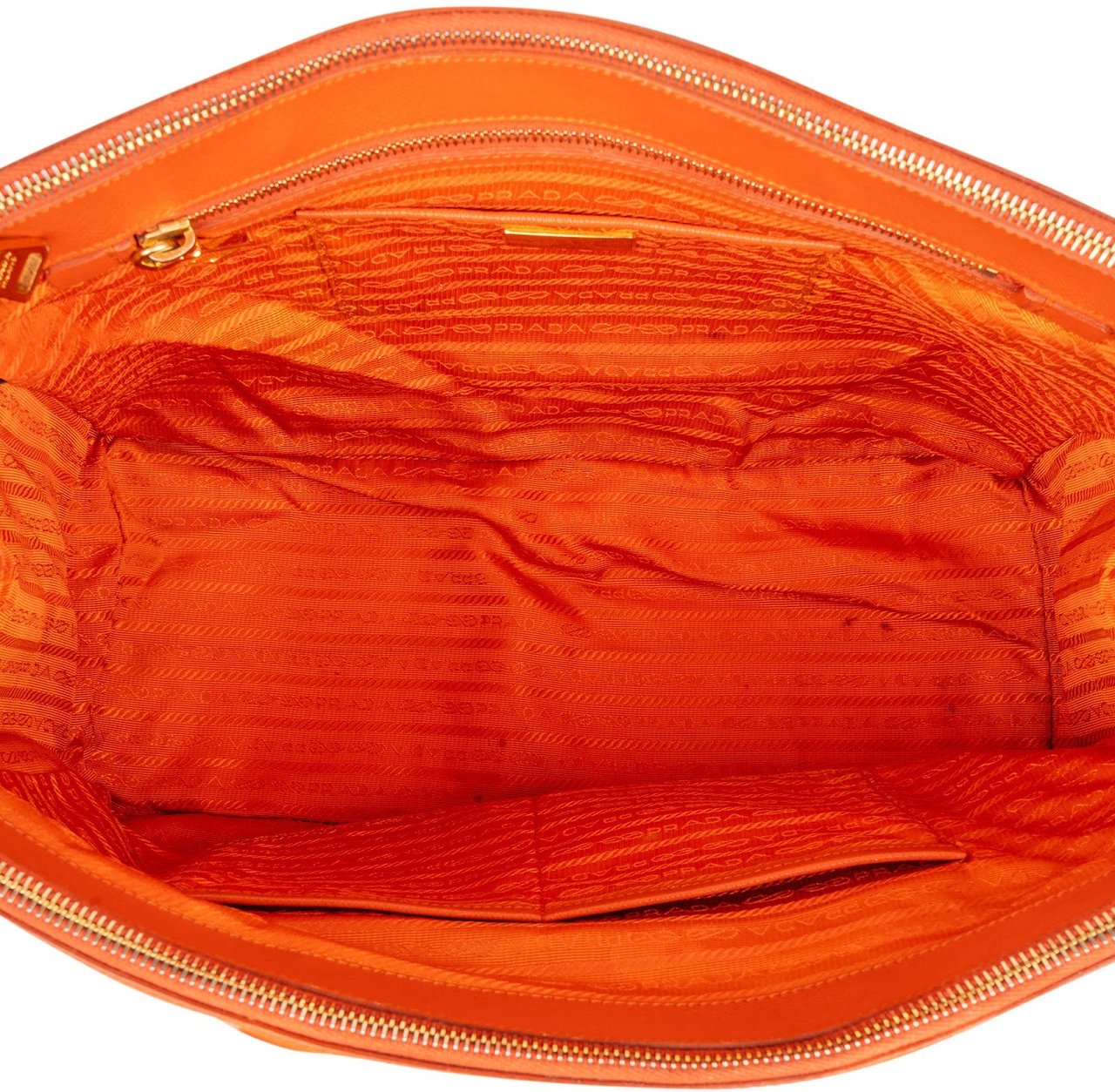 Prada Prada Orange Saffiano Leather Lux Galleria Handbag Oranje