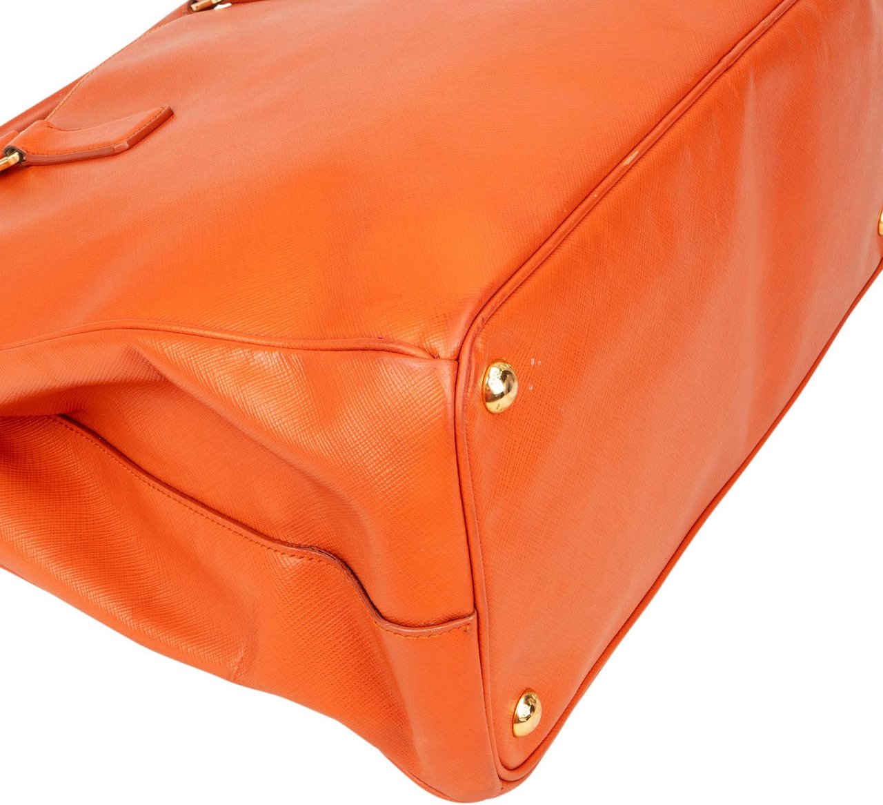 Prada Prada Orange Saffiano Leather Lux Galleria Handbag Oranje