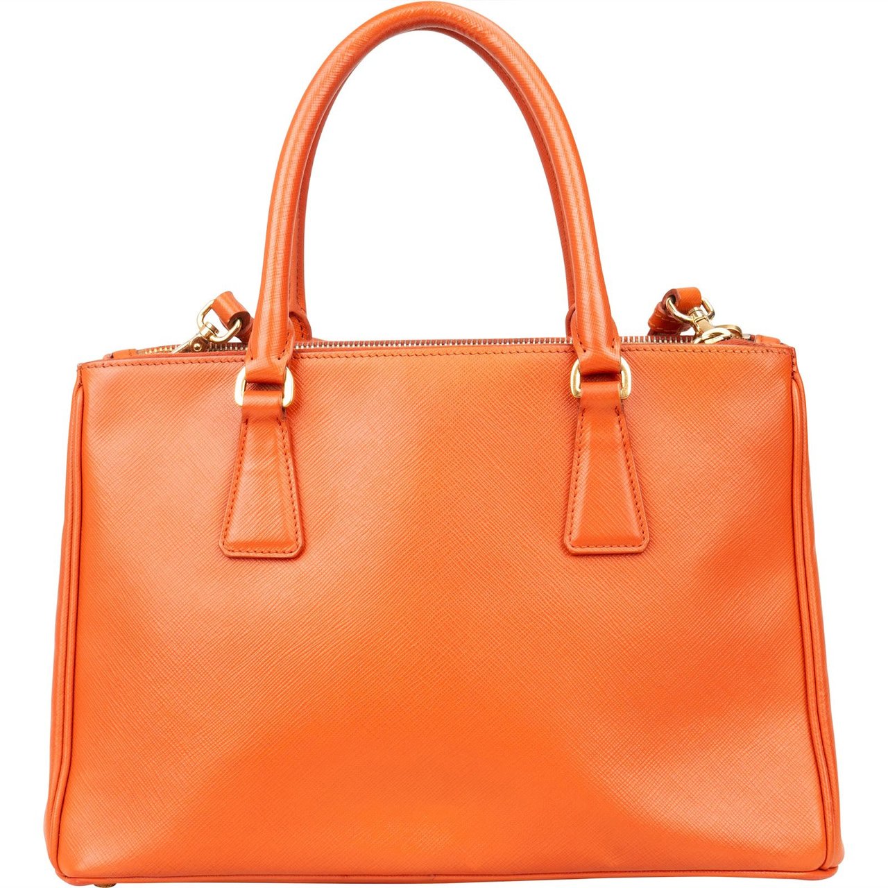 Prada Prada Orange Saffiano Leather Galleria Handbag Oranje