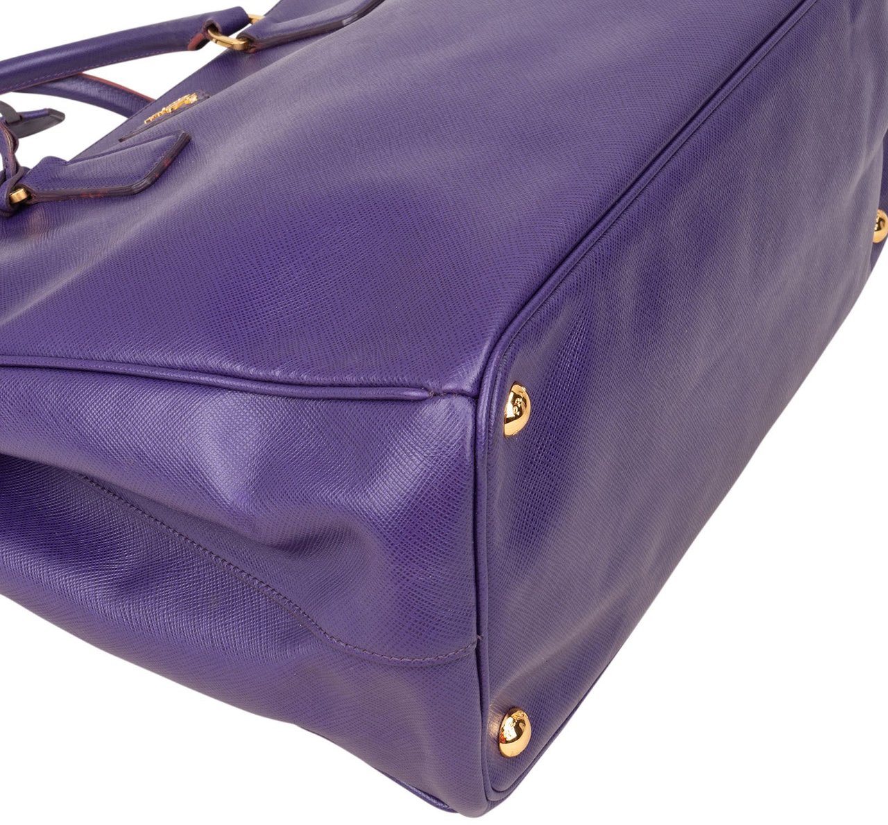 Prada Prada Purple Saffiano Leather Lux Galleria Handbag Paars