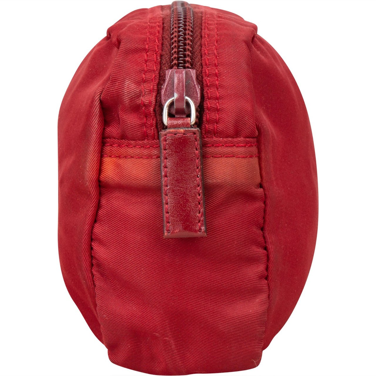 Prada Prada Nylon Triangle Cosmetic Pouch Rood