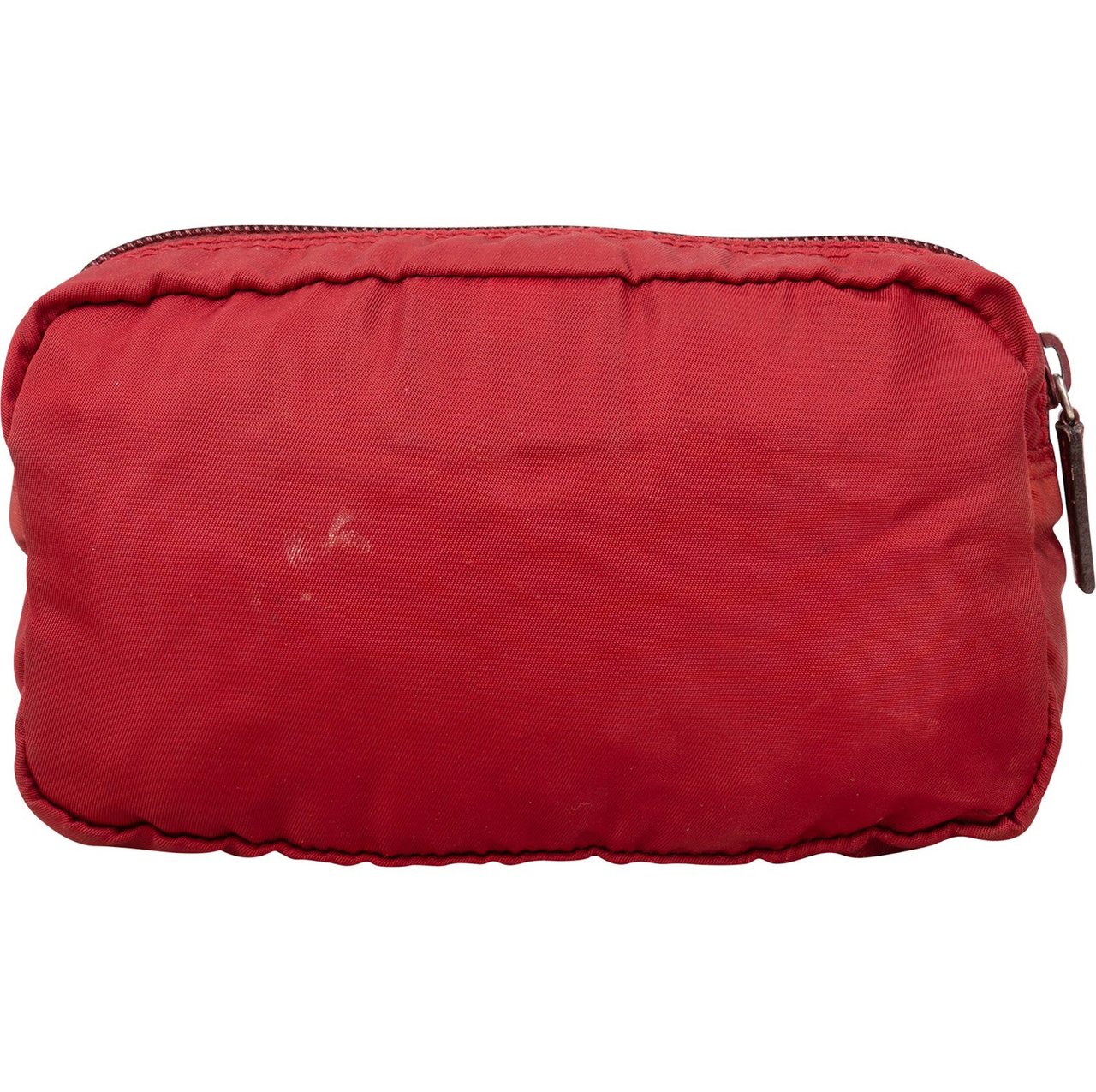 Prada Prada Nylon Triangle Cosmetic Pouch Rood