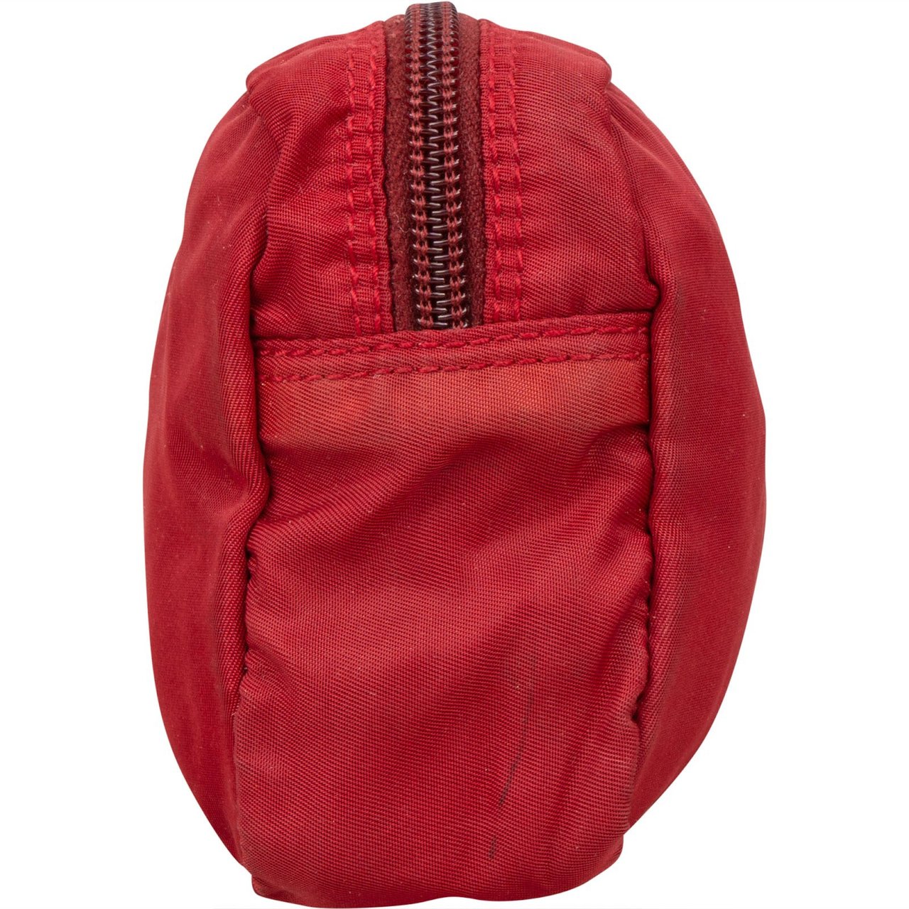 Prada Prada Nylon Triangle Cosmetic Pouch Rood