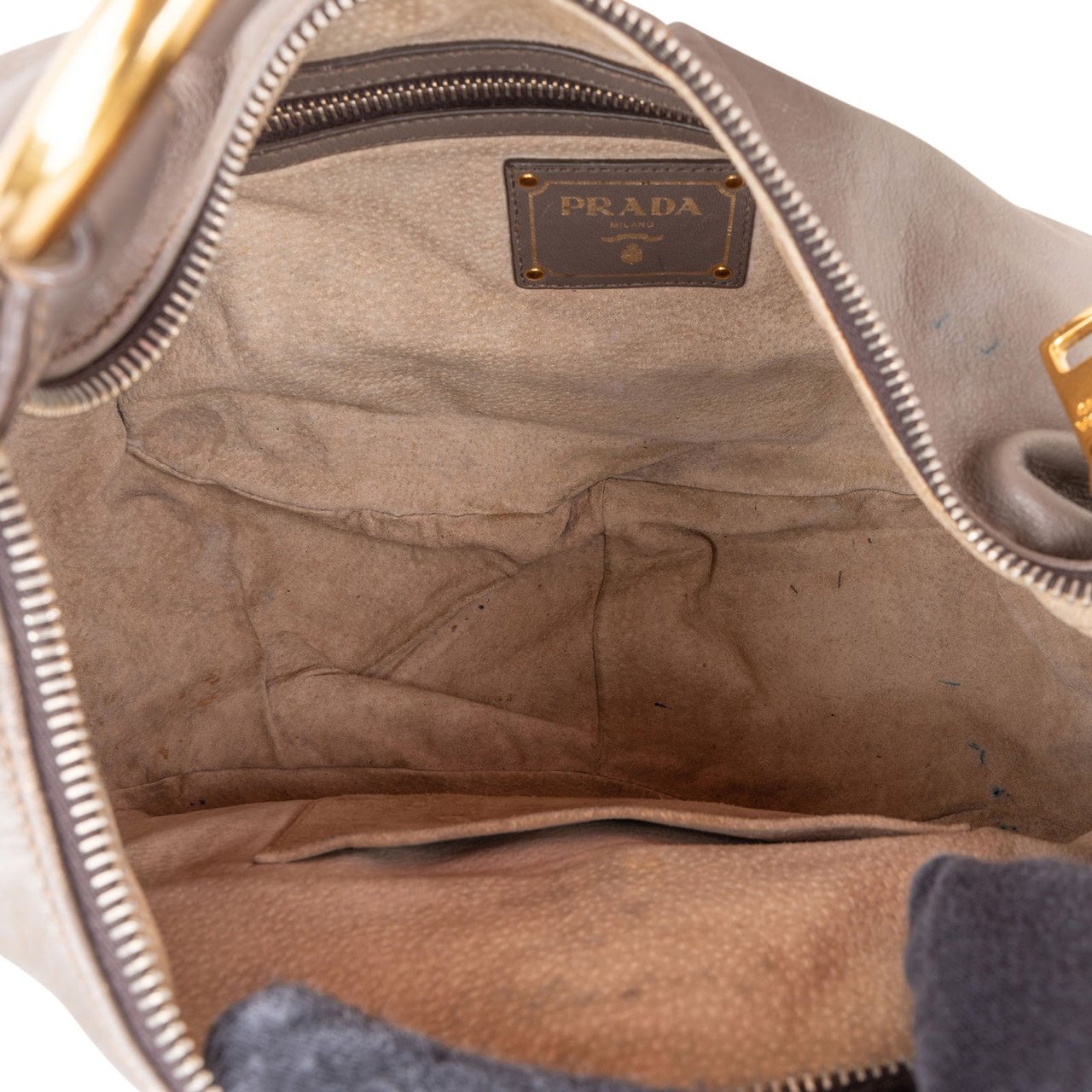 Prada Prada Vitello Daino Hobo Shoulder Bag Divers