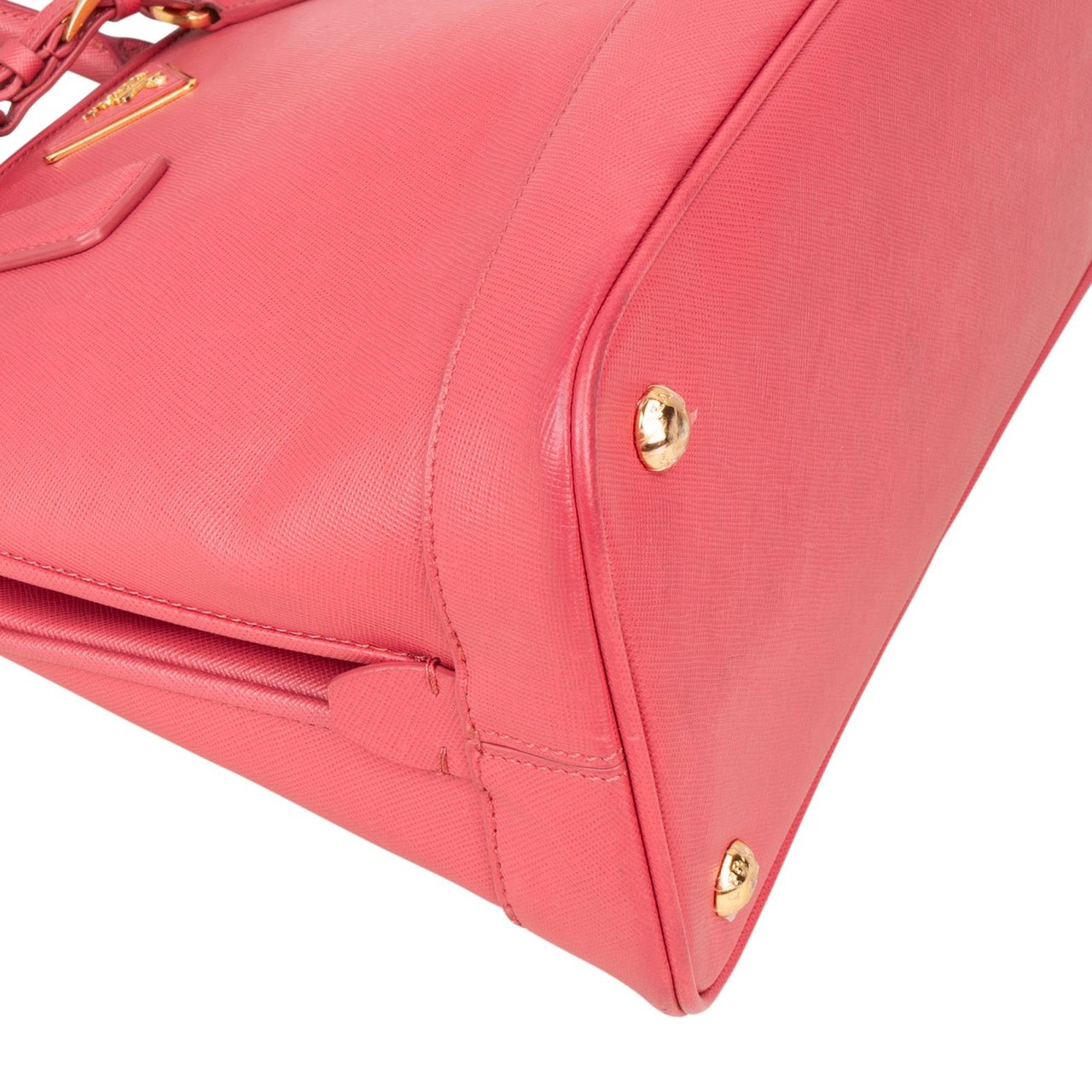 Prada Prada Saffiano Leather Promenade Handbag Rood