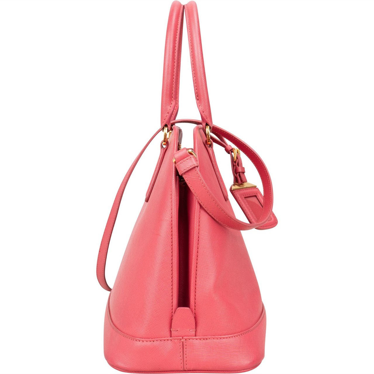 Prada Prada Saffiano Leather Promenade Handbag Rood