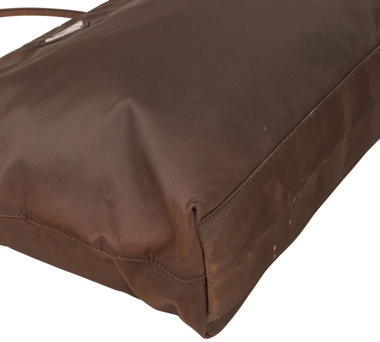 Prada Prada Tessuto Nylon Tote Shoulder Bag Bruin