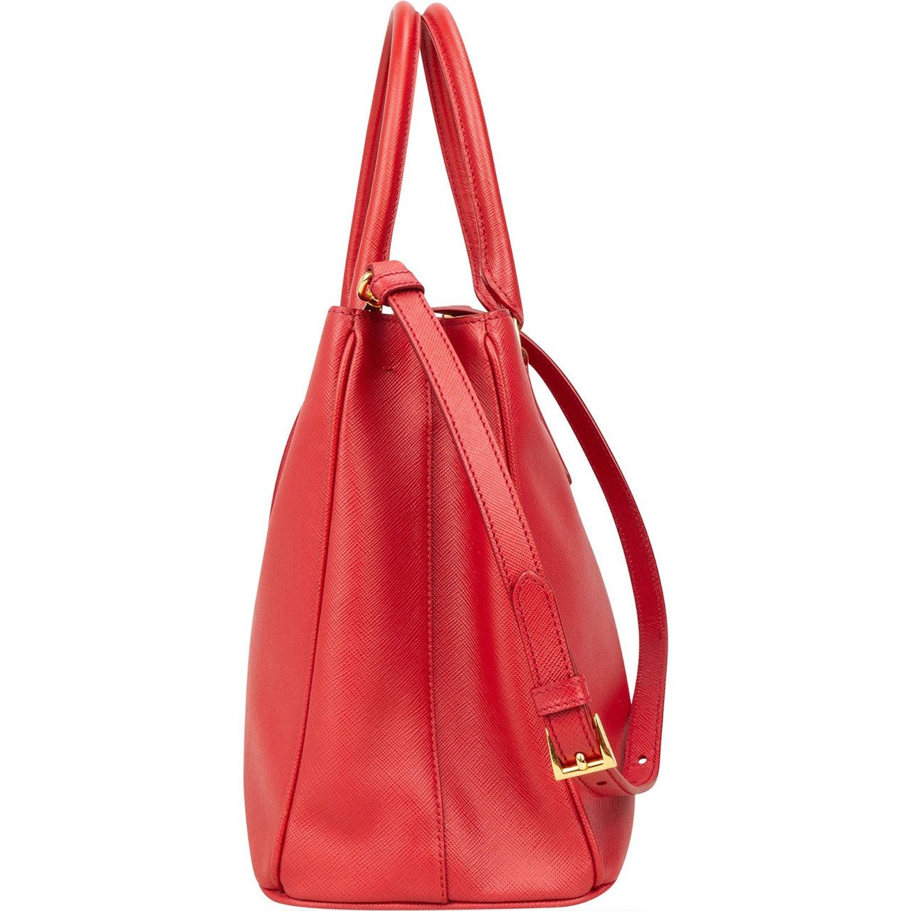 Prada Prada Saffiano Leather Galleria Handbag Rood