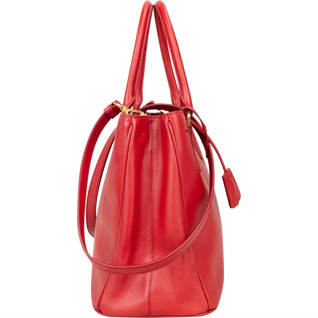 Prada Prada Saffiano Leather Galleria Handbag Rood