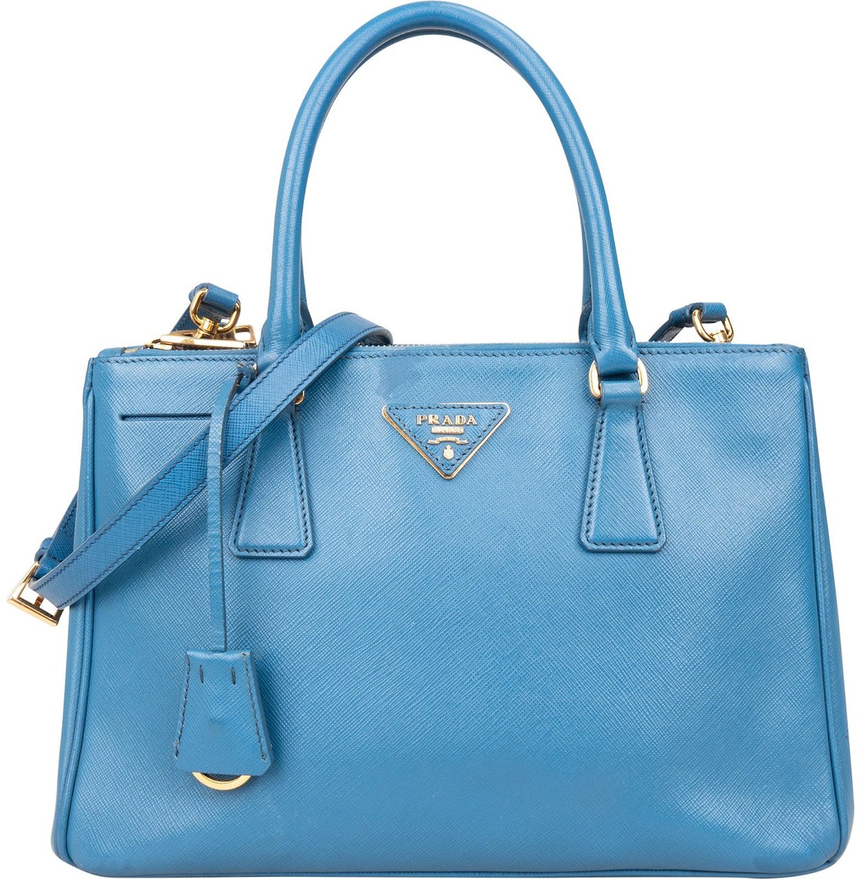Prada Prada Saffiano Leather Galleria Handbag Blauw