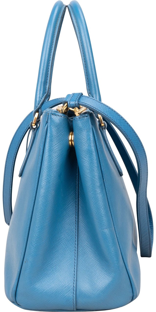 Prada Prada Saffiano Leather Galleria Handbag Blauw