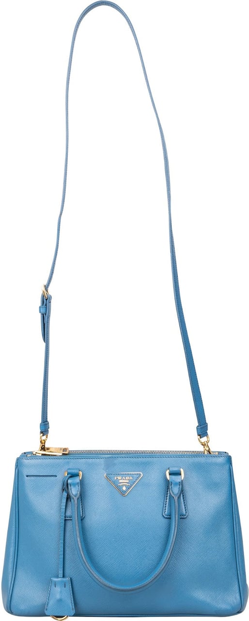 Prada Prada Saffiano Leather Galleria Handbag Blauw