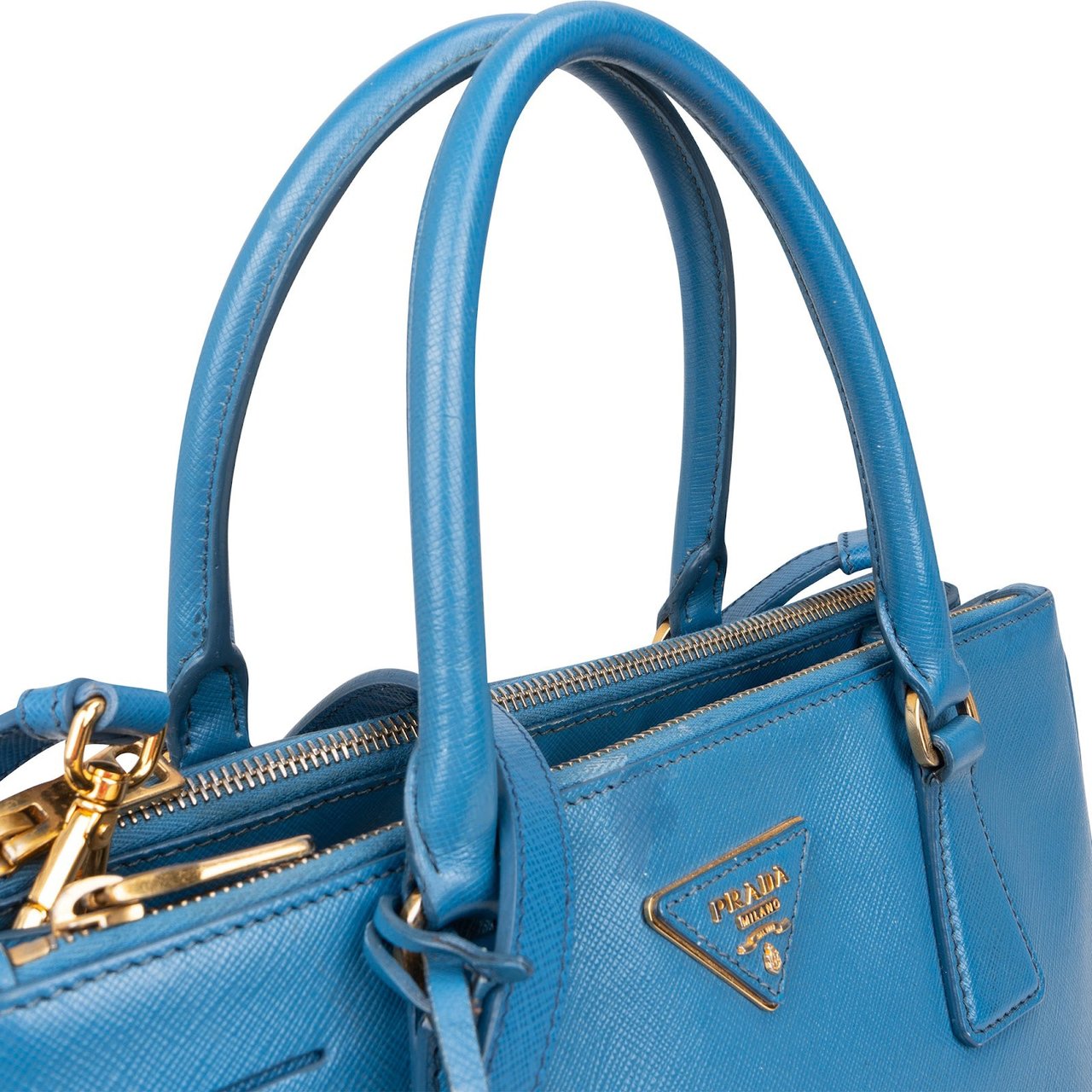 Prada Prada Saffiano Leather Galleria Handbag Blauw