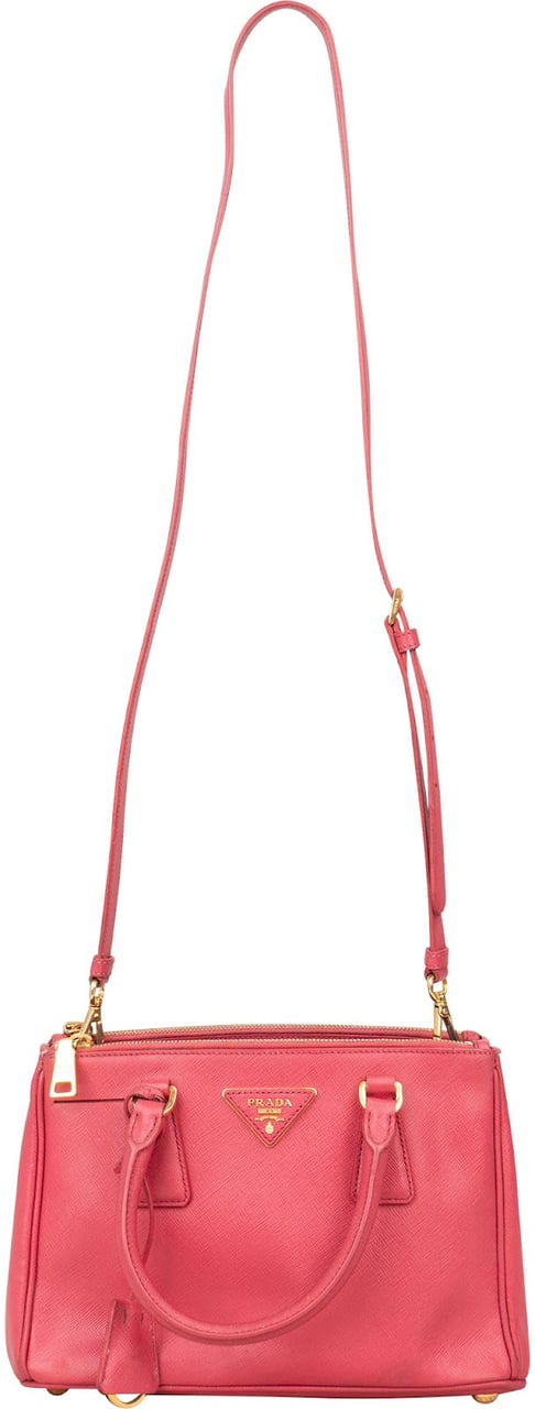 Prada Prada Saffiano Leather Small Galleria Tote Handbag Rood